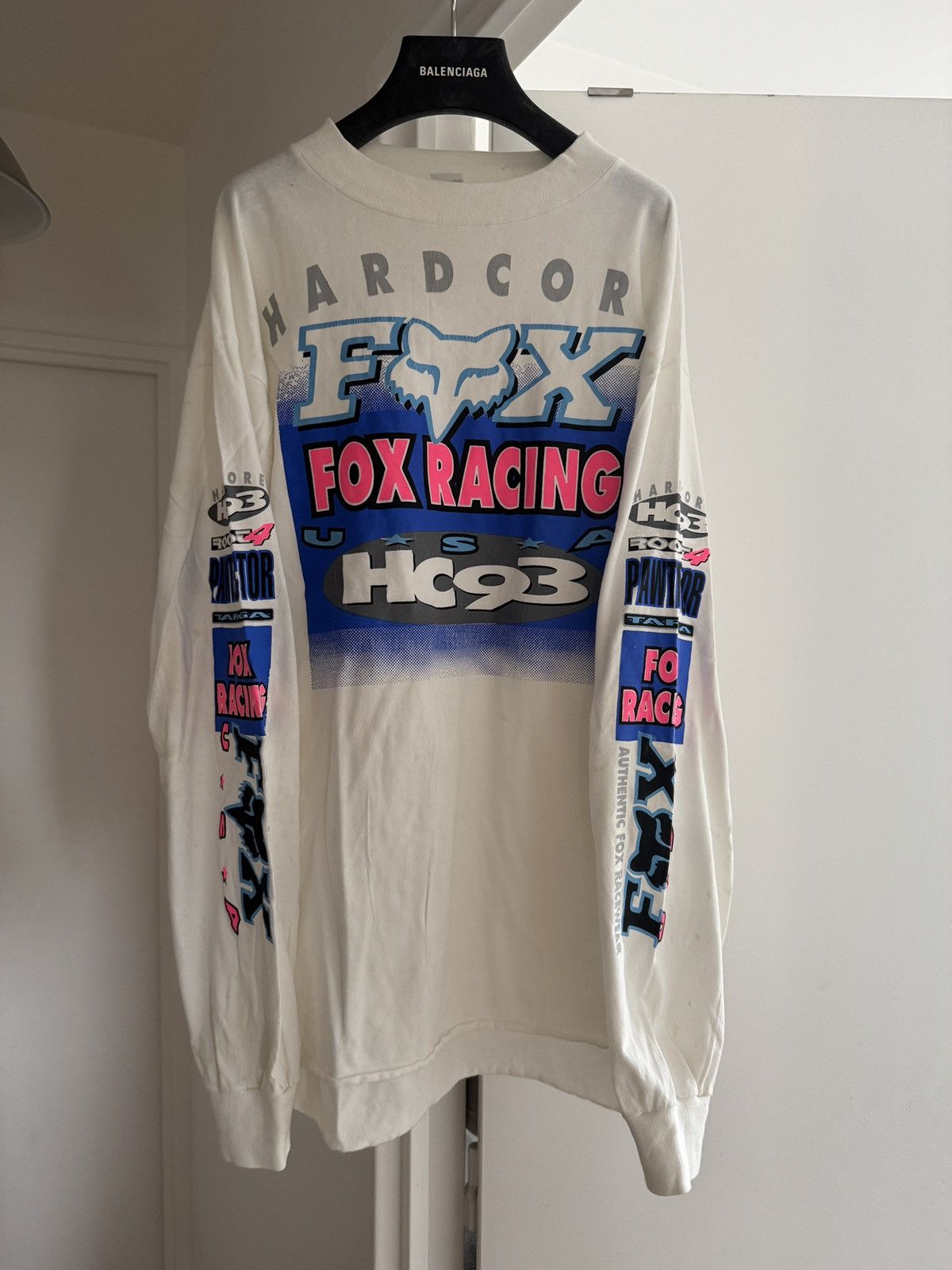 Fox Racing *RARE* 1993 90s VINTAGE HARDCORE FOX RACING SPORT JERSEY Size US L / EU 52-54 / 3 - 1 Thumbnail
