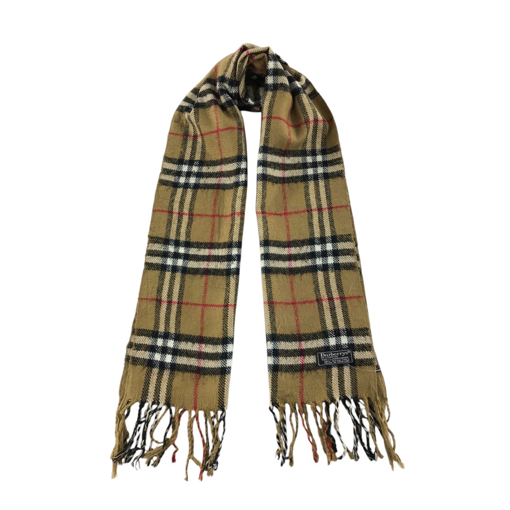 Burberry × Vintage Burberry Scarf / Muffler / Neckwear - WW2571 Size ONE SIZE - 1 Thumbnail