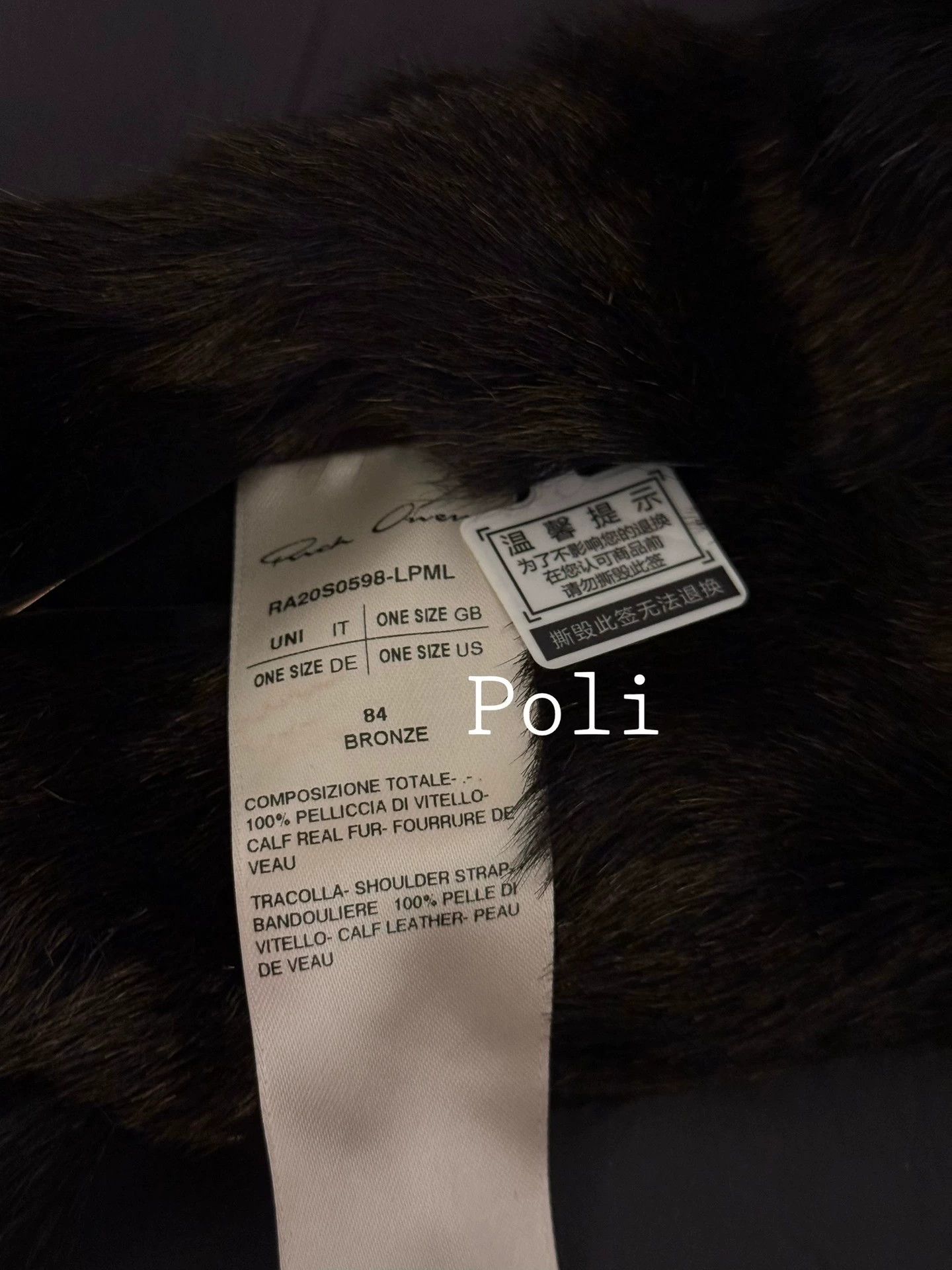 Rick Owens RICK OWENS CYCLOPS Cyclops Bunny Bag Size ONE SIZE - 4 Thumbnail