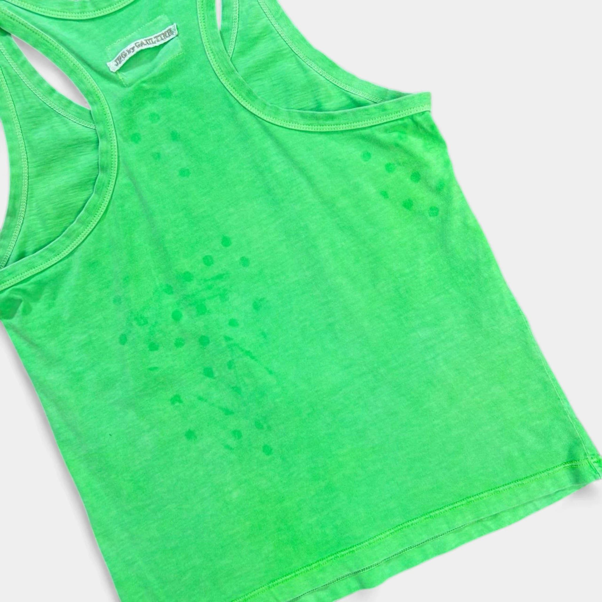 Jean Paul Gaultier Jean Paul Gaultier Vintage Graphic Green Tanktop Size US S / EU 44-46 / 1 - 6 Thumbnail