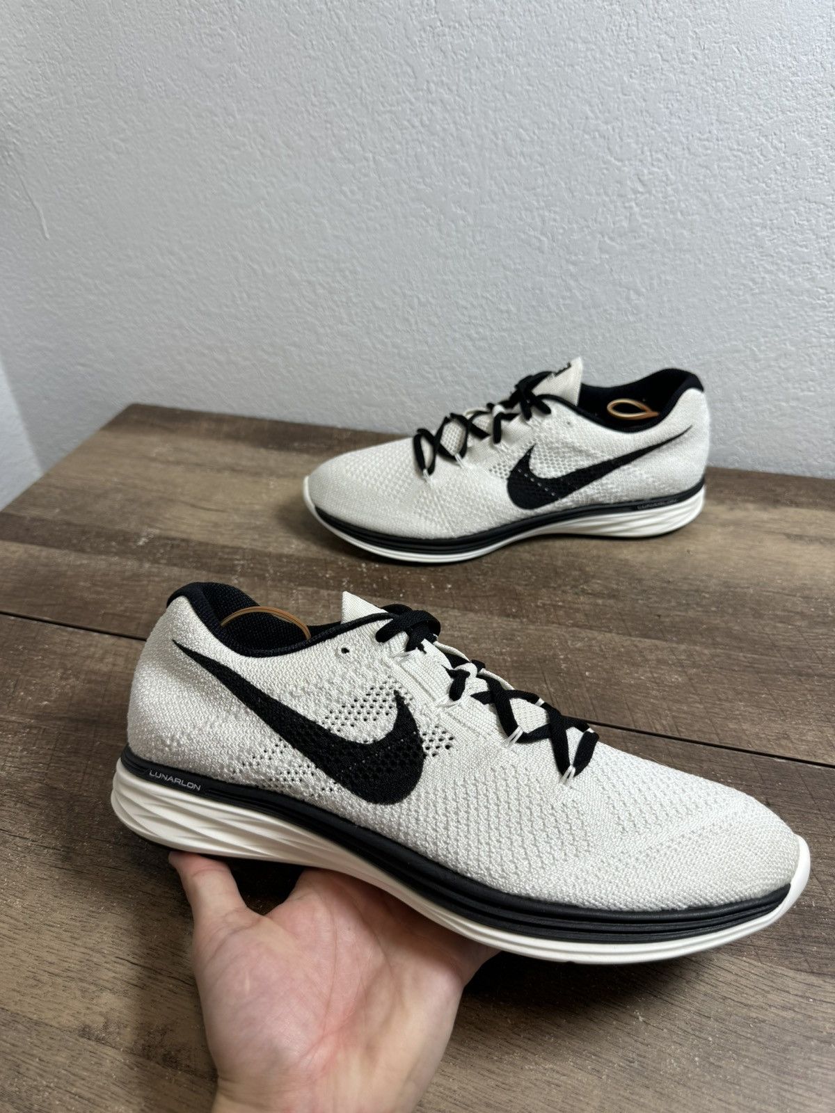 Nike Nike Flyknit Lunar 3 Athletic Shoe 698181 101 -Men's Size 12 Size US 12 / EU 45 - 1 Thumbnail