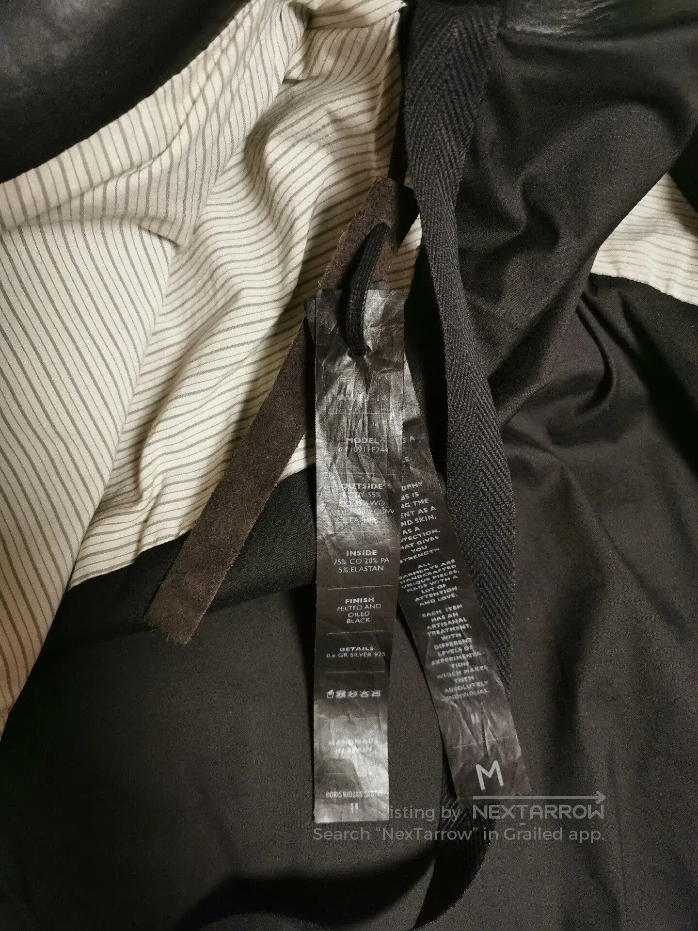 Boris Bidjan Saberi Boris Bidjan Saberi Black Leather Jacket. Size US M / EU 48-50 / 2 - 9 Thumbnail