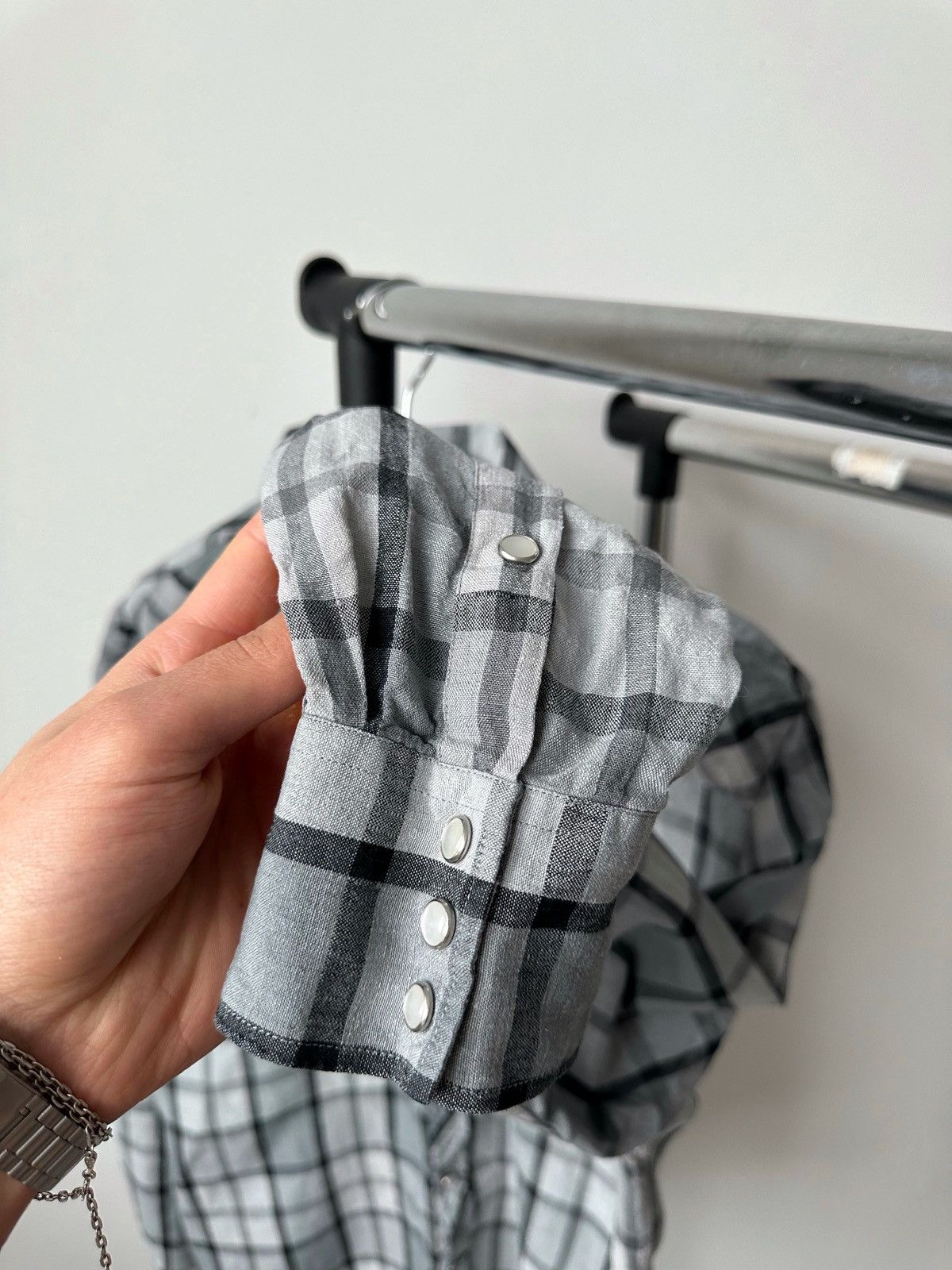 Acne Studios Acne Studios Jeans Linen Button Up Check Shirt Flannel Size US M / EU 48-50 / 2 - 6 Thumbnail