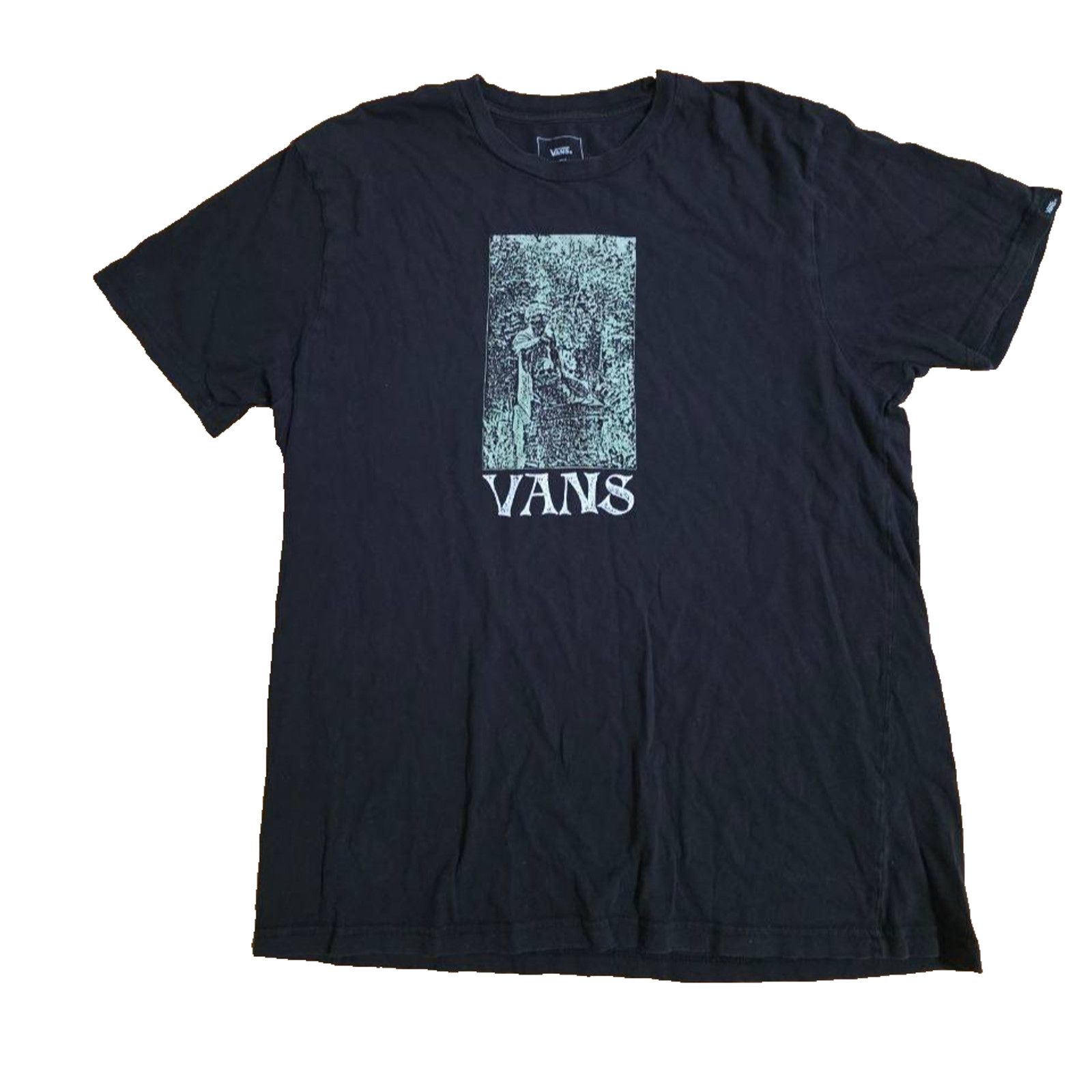 Vans Vans Green Statue Graphic Shirt Mens Tee Black Large A001117 Size US L / EU 52-54 / 3 - 1 Thumbnail