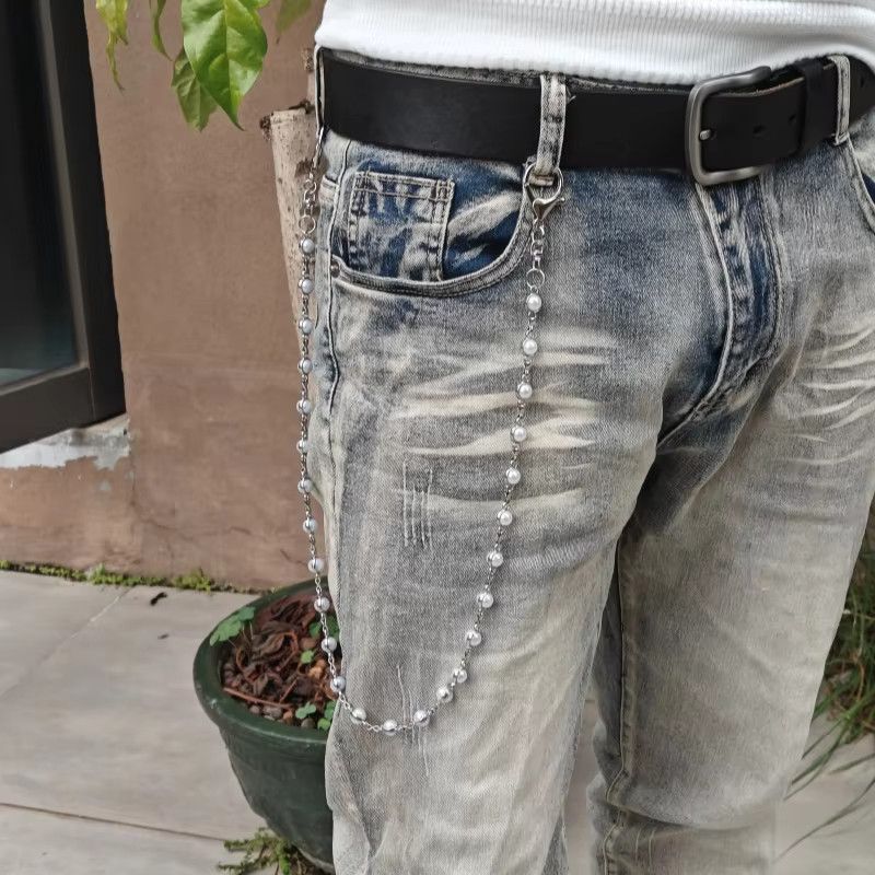 Jewelry Minimalism Pearl y2k Retro Style Unisex Punk Pants Chain Size ONE SIZE - 11 Thumbnail