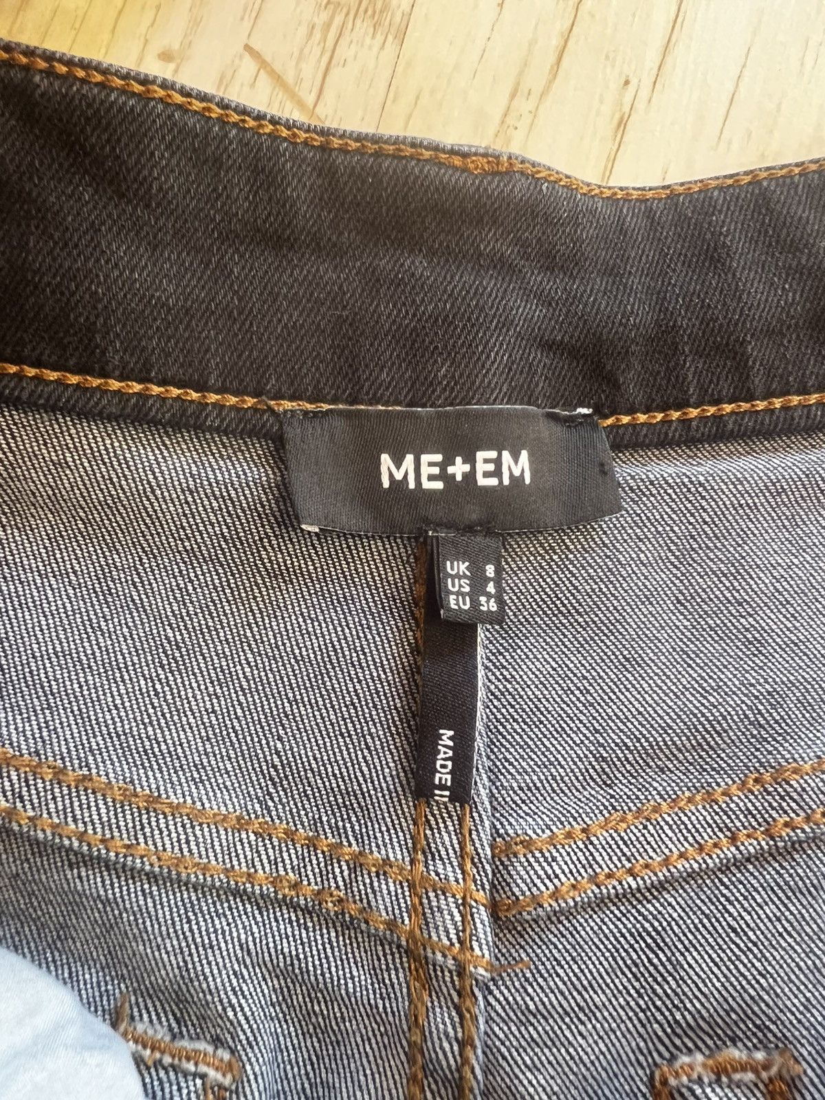 ME+EM ME+EM Denim Midi Skirt A-Line Blue Black Size 8 Size 27" / US 4 / IT 40 - 8 Thumbnail
