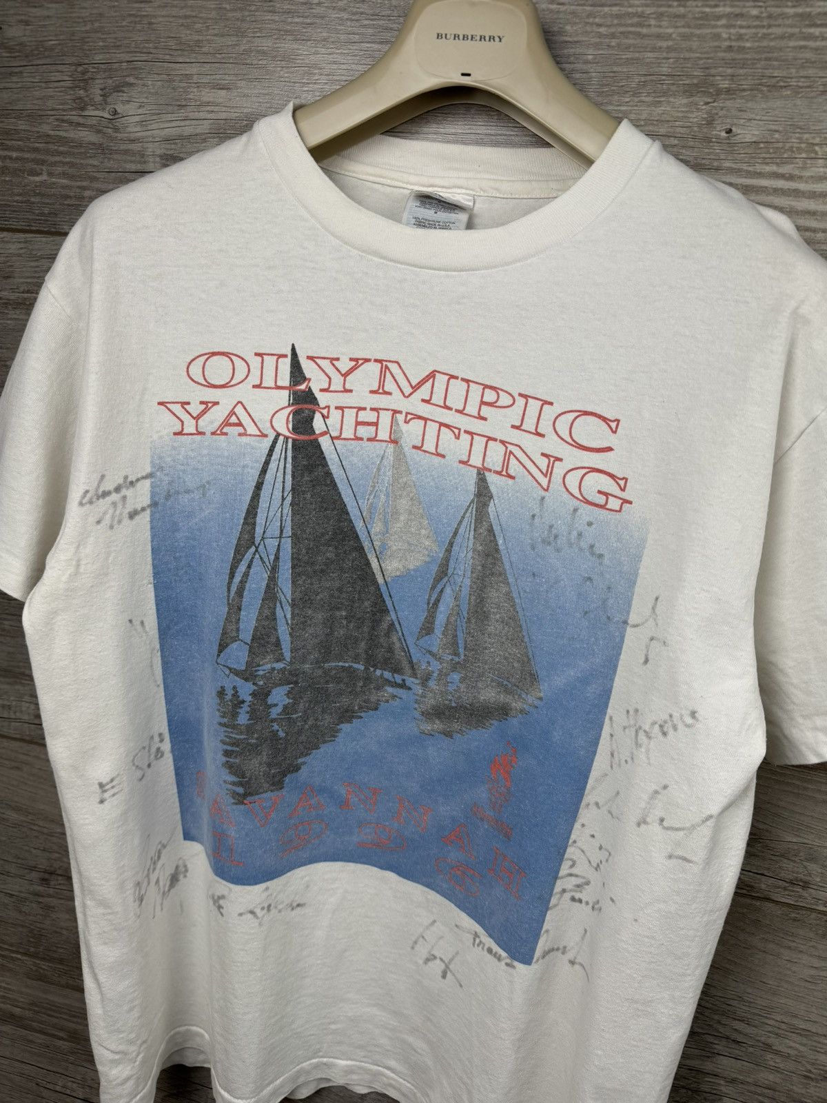 Vintage Olympic Yachting 1996 Tee Shirts Savannah Rare Size M Size US M / EU 48-50 / 2 - 4 Thumbnail
