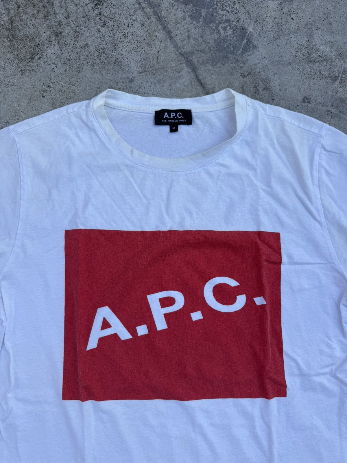 A.P.C. Apc Paris Big Logo Tshirt Size US M / EU 48-50 / 2 - 2 Thumbnail