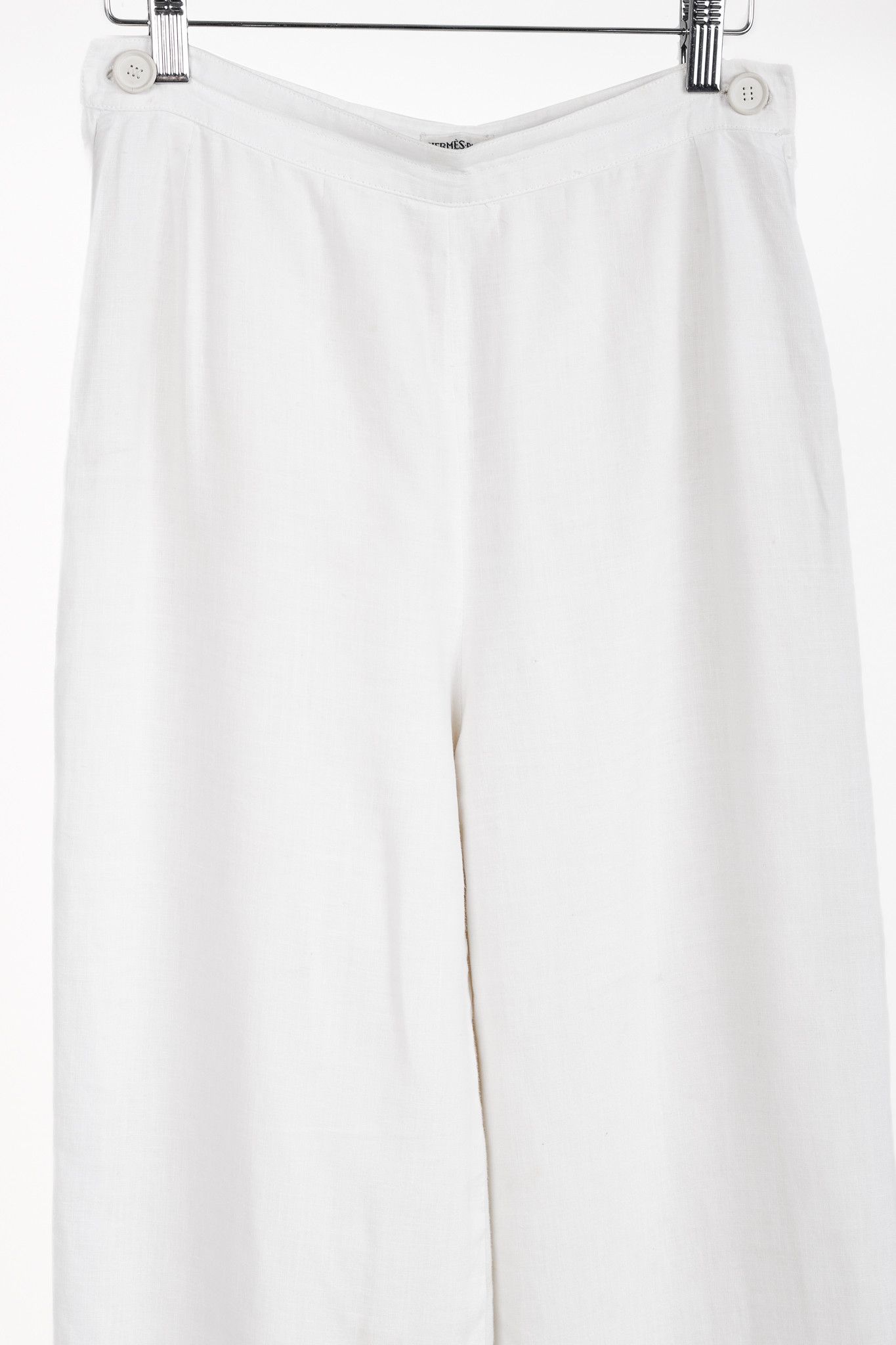 Hermes Hermes Vintage White Linen Sailor-Inspired Pant Size 27" / US 4 / IT 40 - 3 Thumbnail