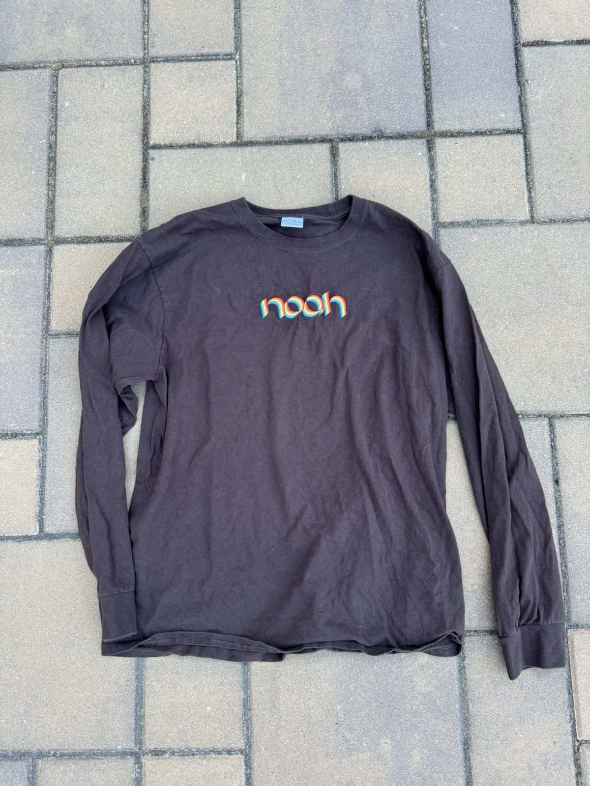 Noah Noah Rainbow Logo Long Sleeve T-Shirt Brown Size L Size US L / EU 52-54 / 3 - 1 Thumbnail