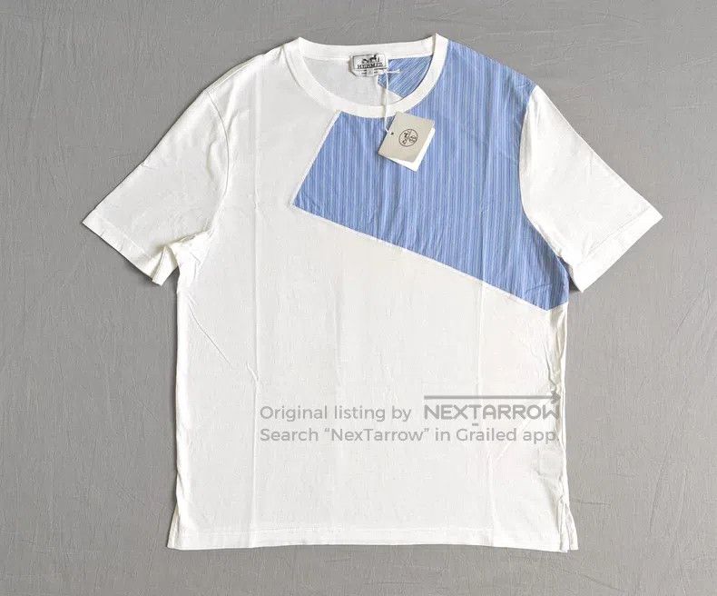 Hermes Hermes Short-sleeved t-shirt, color-blocked cotton Size US L / EU 52-54 / 3 - 1 Thumbnail