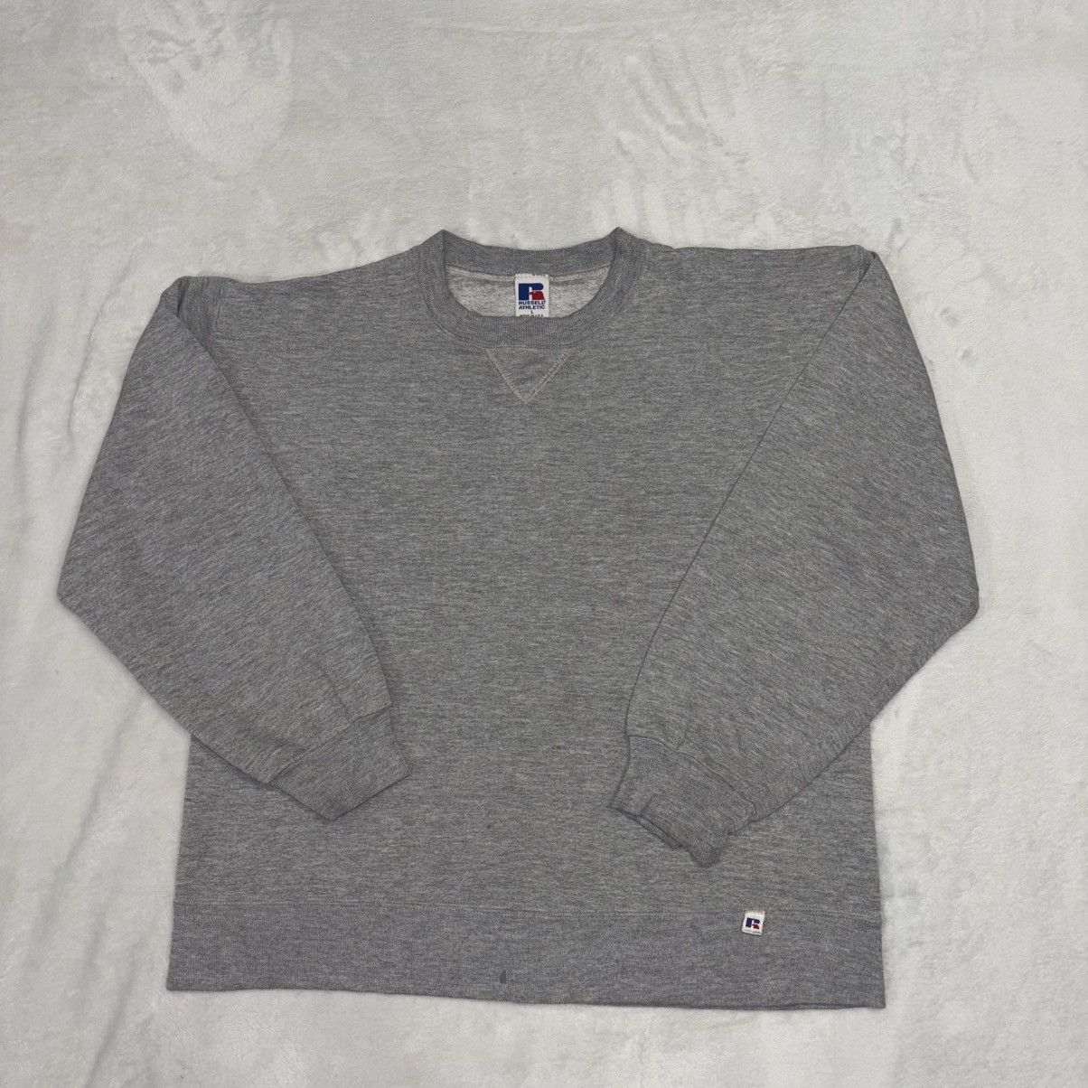 Russell Athletic Vintage Blank Crewneck Medium Russell 90s Distressed Grey Size US M / EU 48-50 / 2 - 1 Thumbnail