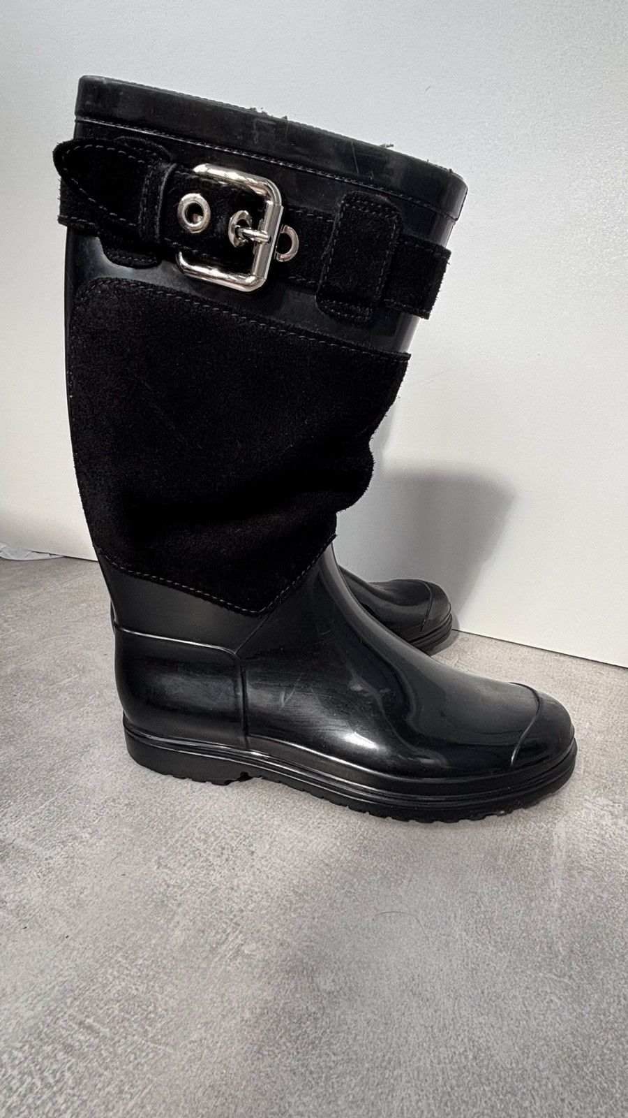 Dolce & Gabbana Dolce & Gabbana D&G Rubber Rain Boots Gumboots Suede Size US 9 / IT 39 - 8 Thumbnail