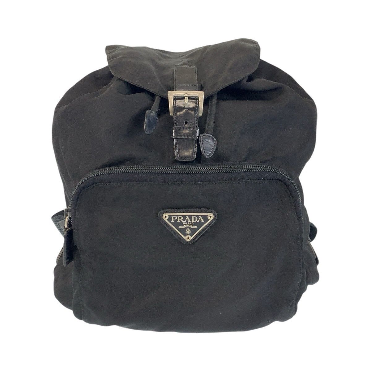 Prada Prada Tessuto Triangle Logo Plate Nylon/Leather Backpack 123