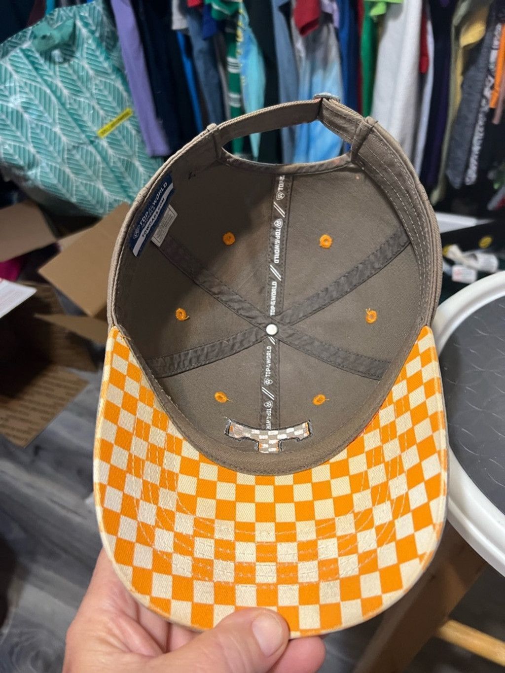 Top Of The World Unisex Top of the World Hat One Size Khaki/Orange Size ONE SIZE - 7 Thumbnail