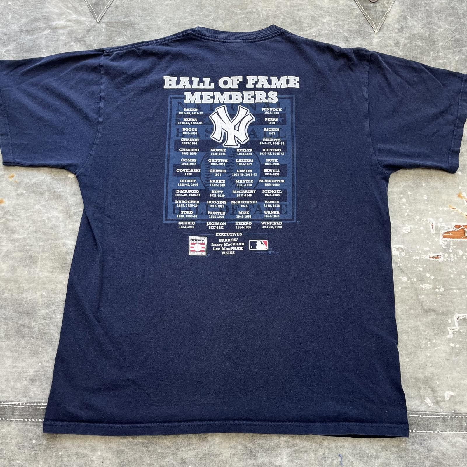 MLB × Vintage Vintage Y2K New York Yankees Hall of Fame Baseball MLB Shirt Size US XL / EU 56 / 4 - 2 Thumbnail