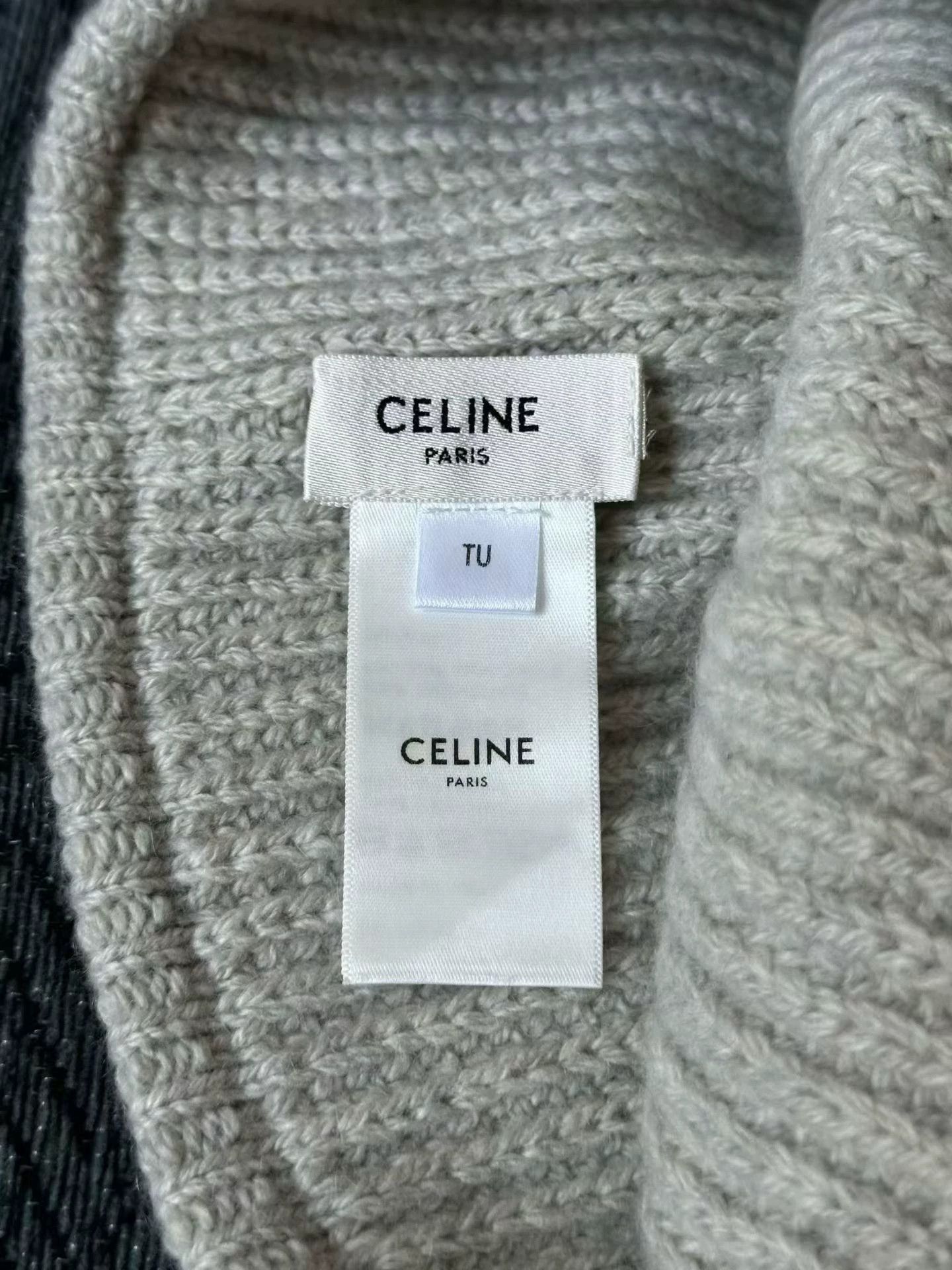 Celine Celine Triomphe Cashmere Beanie New Size ONE SIZE - 2 Thumbnail