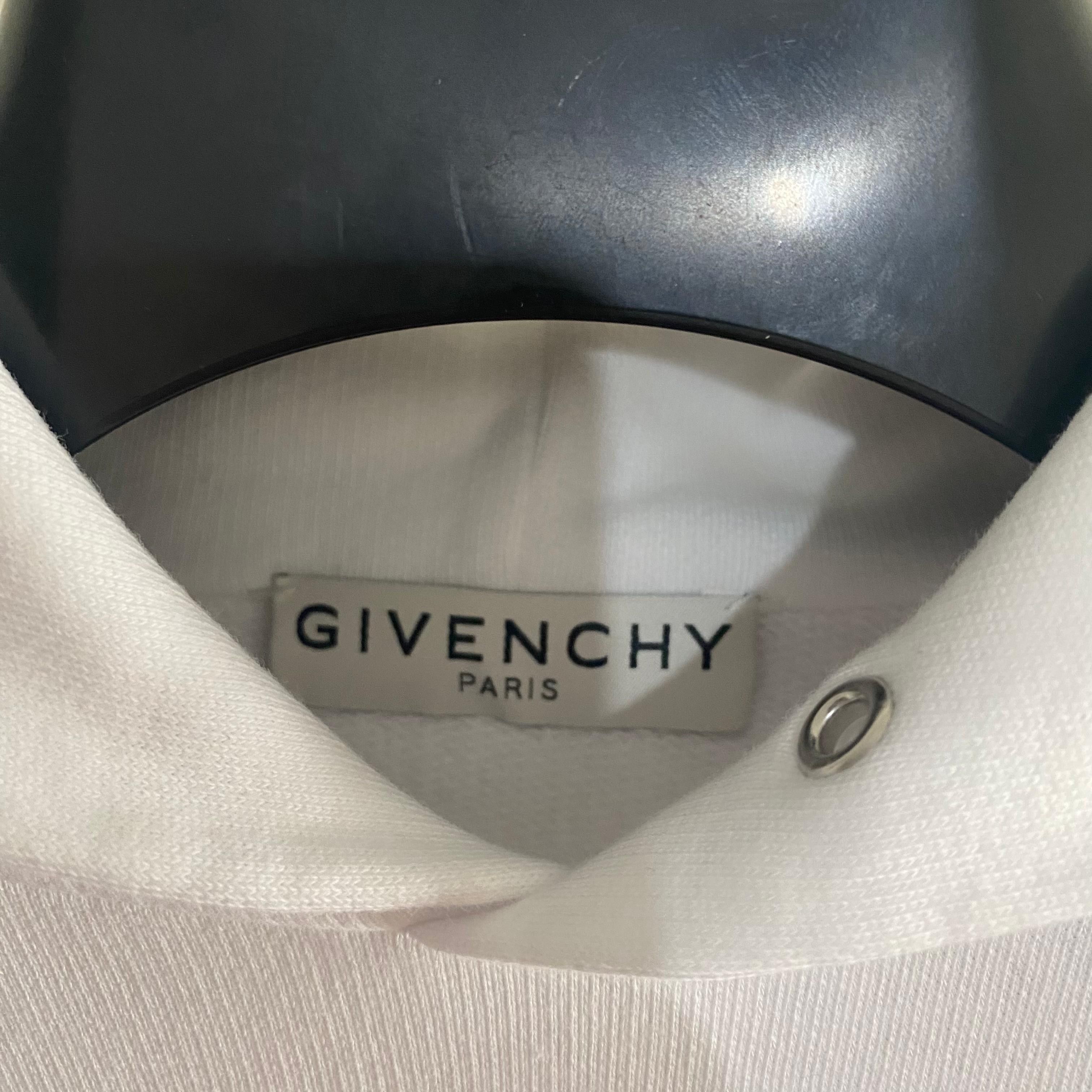 Givenchy White Embroidered Signature Logo Hoodie Size XS / US 0-2 / IT 36-38 - 4 Thumbnail