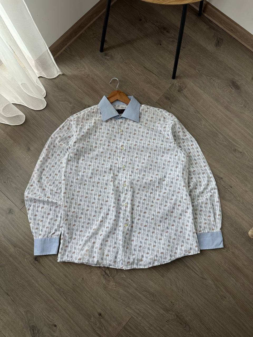 Etro Vintage Etro Milano White Mens Monogram Shirt Size US M / EU 48-50 / 2 - 3 Thumbnail