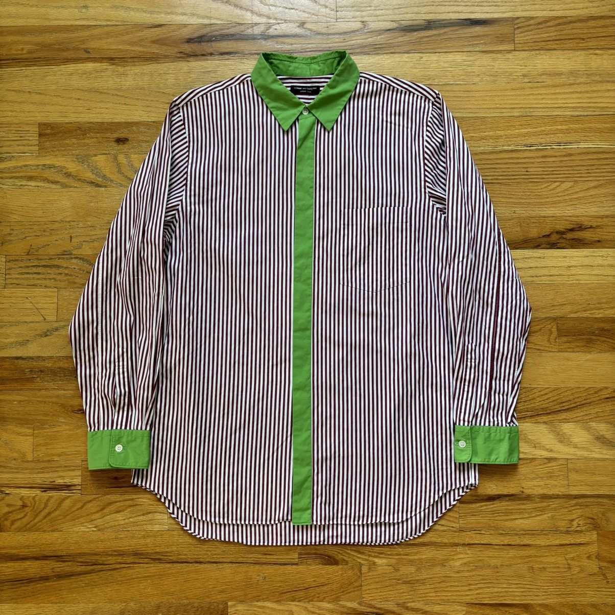 Comme des Garcons Homme Plus SS2002 Striped Button Up Shirt Size US M / EU 48-50 / 2 - 1 Thumbnail