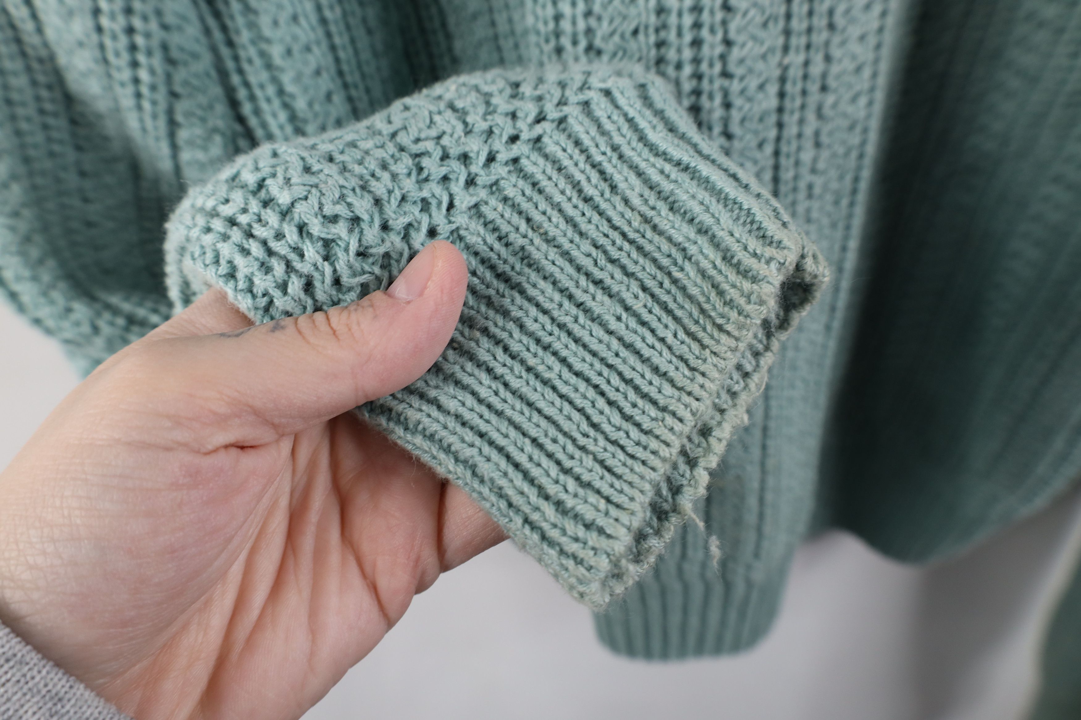 Vintage Vintage 90s Streetwear Ribbed Knit Crewneck Sweater Mint Size US L / EU 52-54 / 3 - 7 Thumbnail