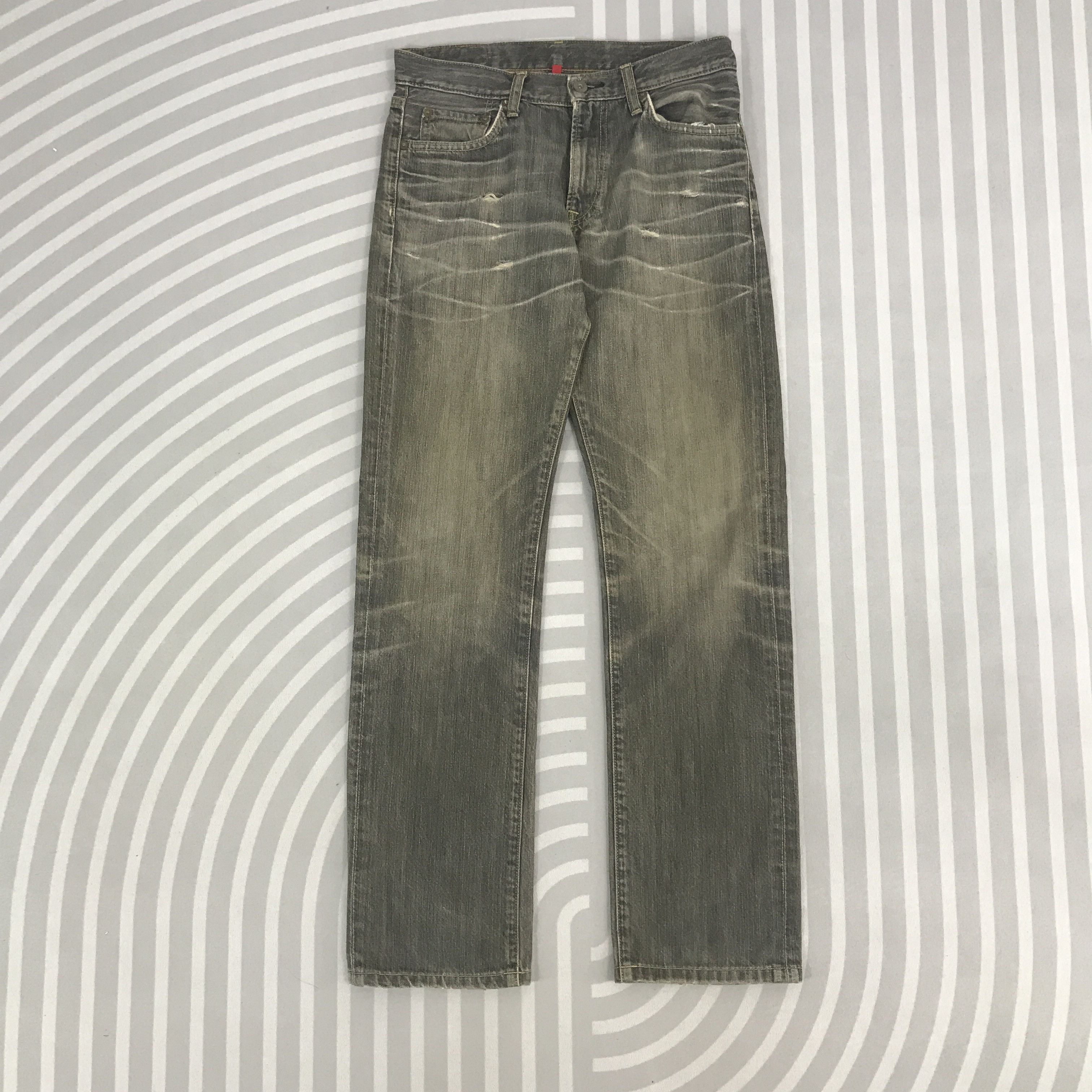 Uniqlo × Vintage Vintage uniqlo Black denim distressed jeans pants Size US 29 - 1 Thumbnail