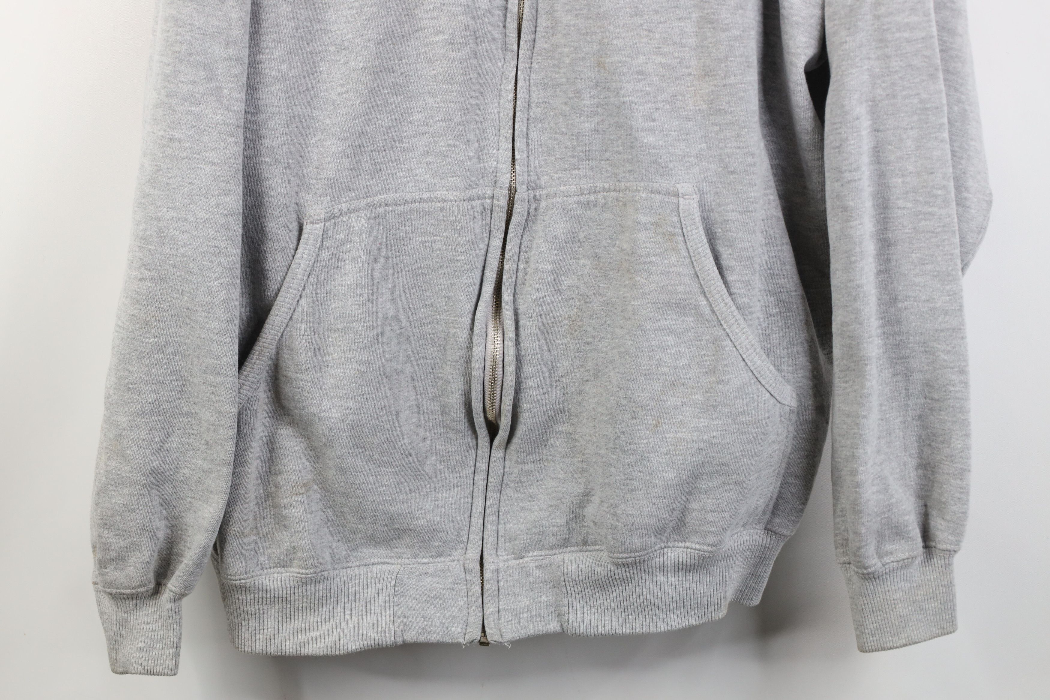 Vintage Vintage 90s Y2K Streetwear Blank Heavyweight Full Zip Hoodie Size US XL / EU 56 / 4 - 3 Thumbnail