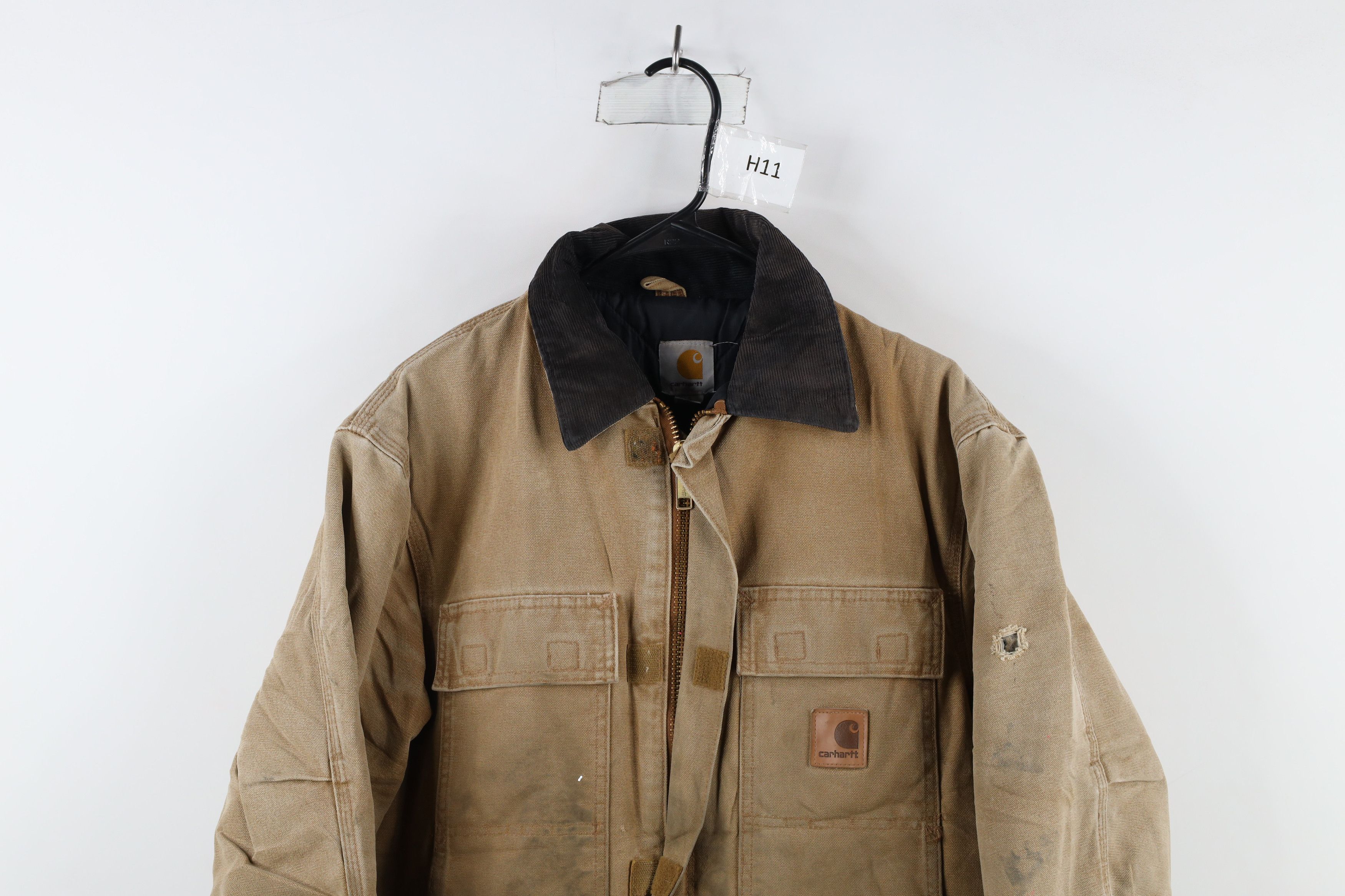 Carhartt × Vintage Vintage Carhartt Spell Out Quilted Canvas Chore Barn Jacket Size US S / EU 44-46 / 1 - 2 Thumbnail