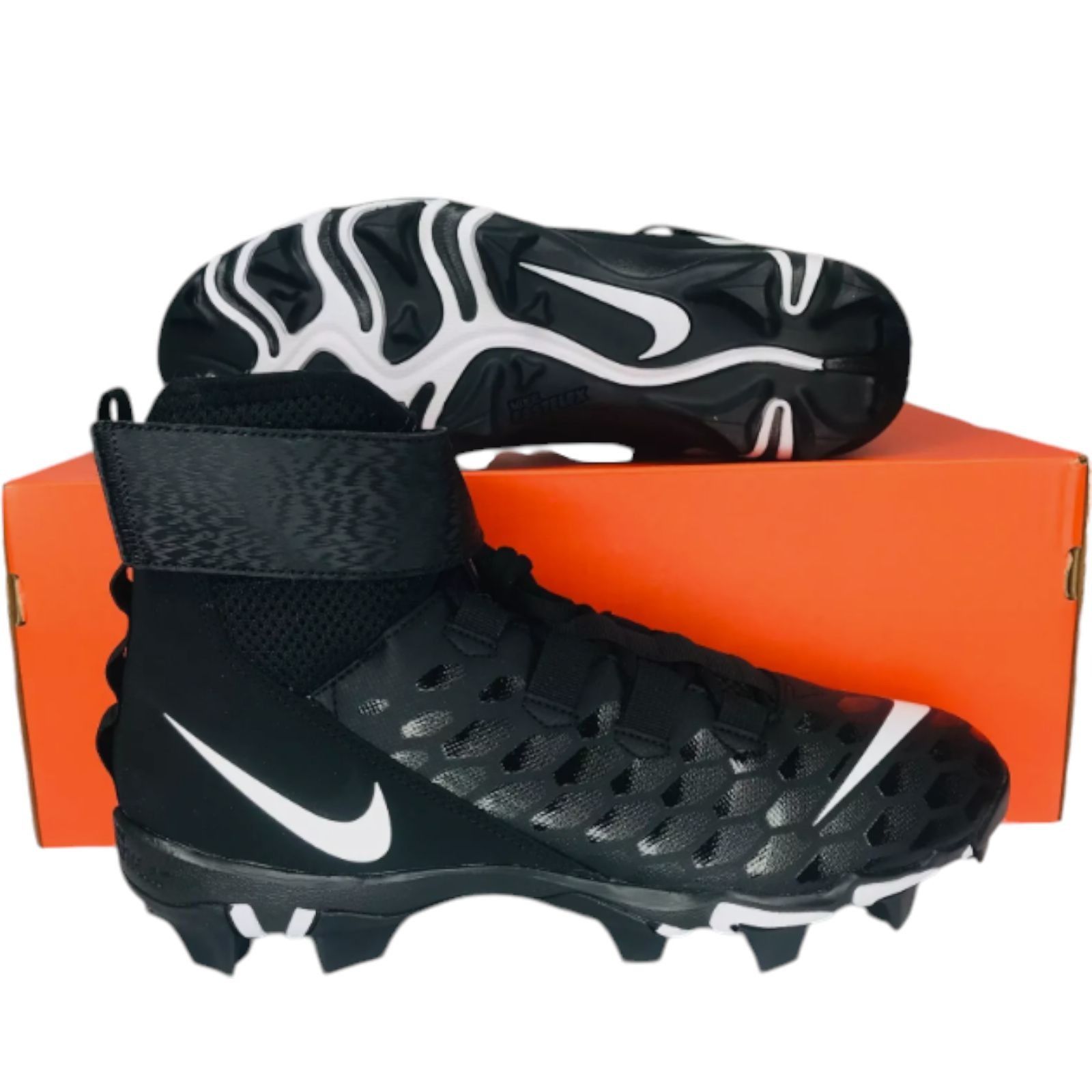 Nike Nike Force Savage Shark 2 Football Cleats AQ7722-001 Black/W Size US 9 / EU 42 - 3 Thumbnail