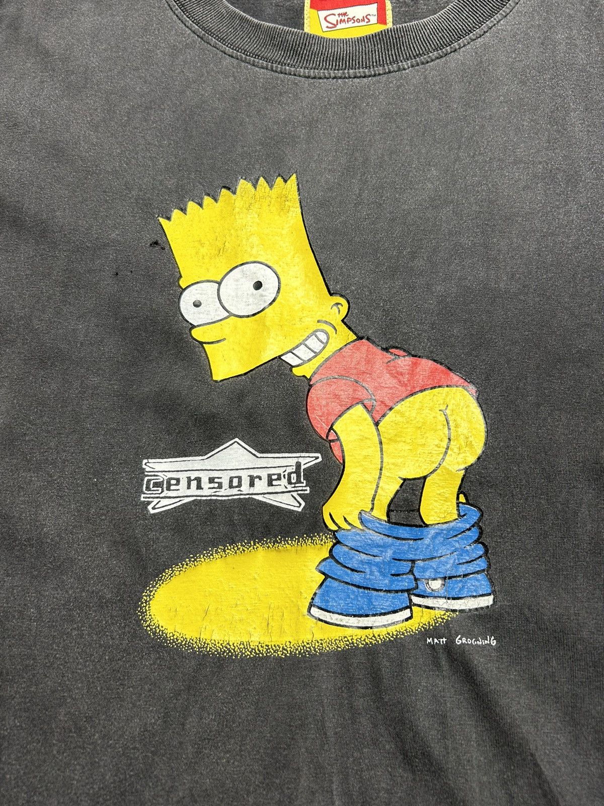 Vintage Rare Vintage The Simpsons Bart Censored T-Shirt Size US L / EU 52-54 / 3 - 5 Thumbnail