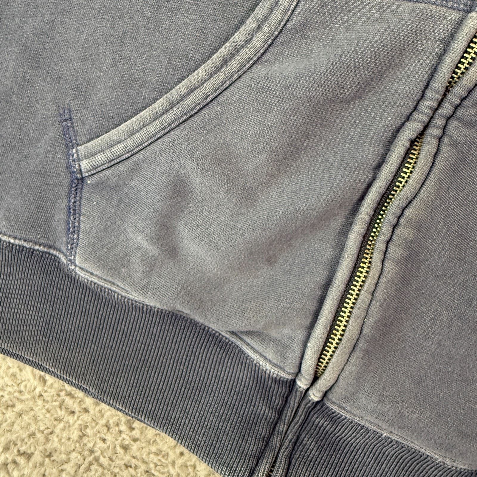 Polo Ralph Lauren × Vintage Polo Ralph Lauren Zip Hoodie Faded Blue Distressed Boxy VTG Size US M / EU 48-50 / 2 - 5 Thumbnail