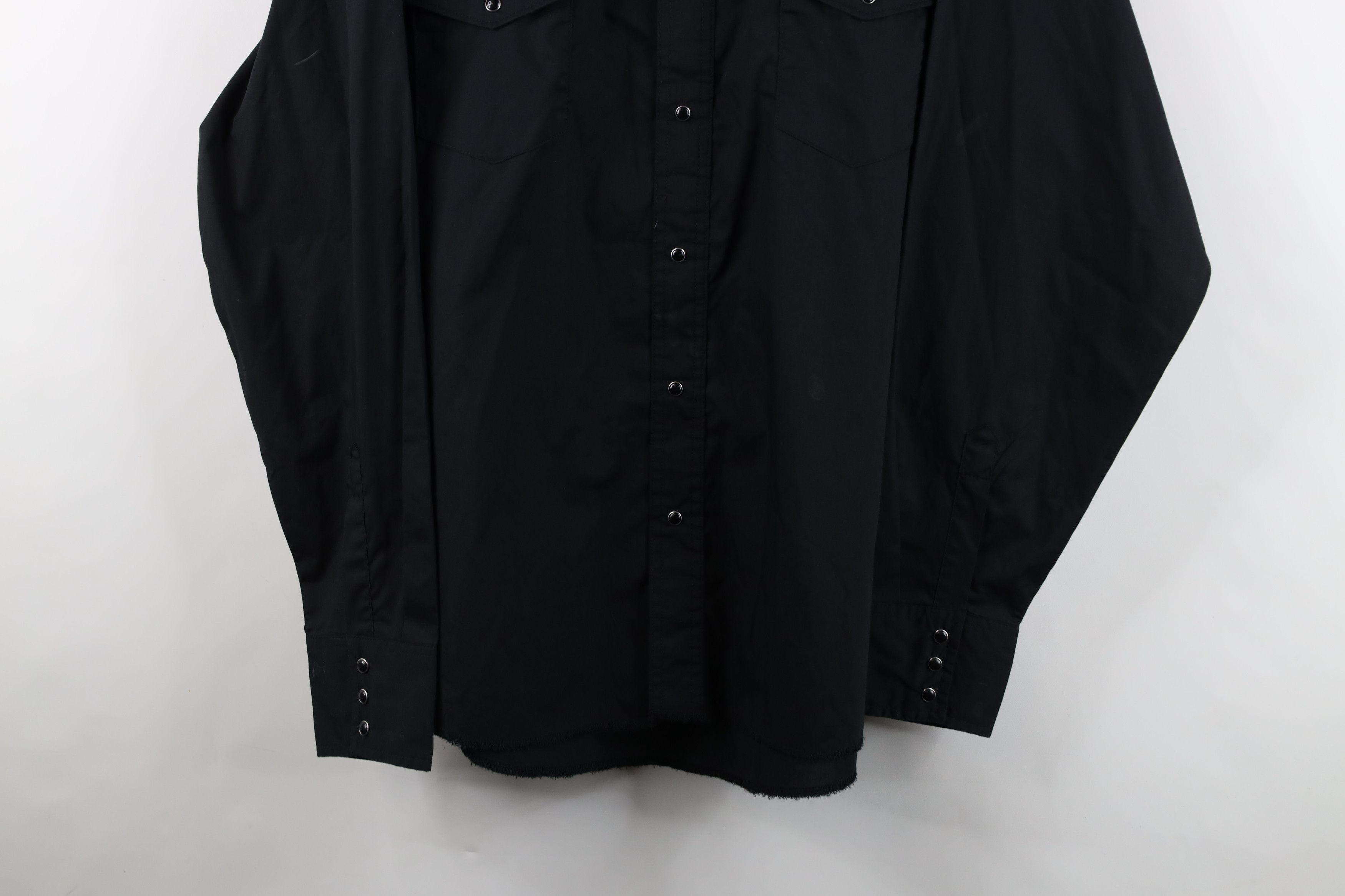 Wrangler Vintage 90s Wrangler Cowboy Snap Button Collared Shirt Black Size US XXL / EU 58 / 5 - 3 Thumbnail