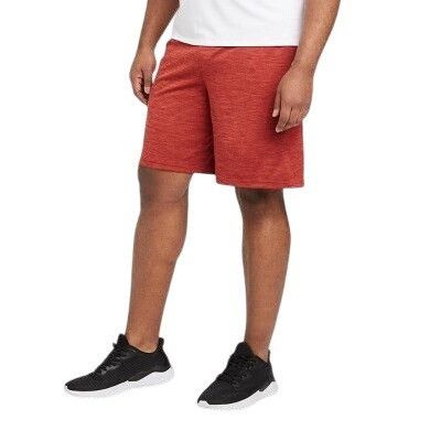 Other Mens Textured Red Athletic Shorts With Elastic Waistband & D Size ONE SIZE - 1 Thumbnail