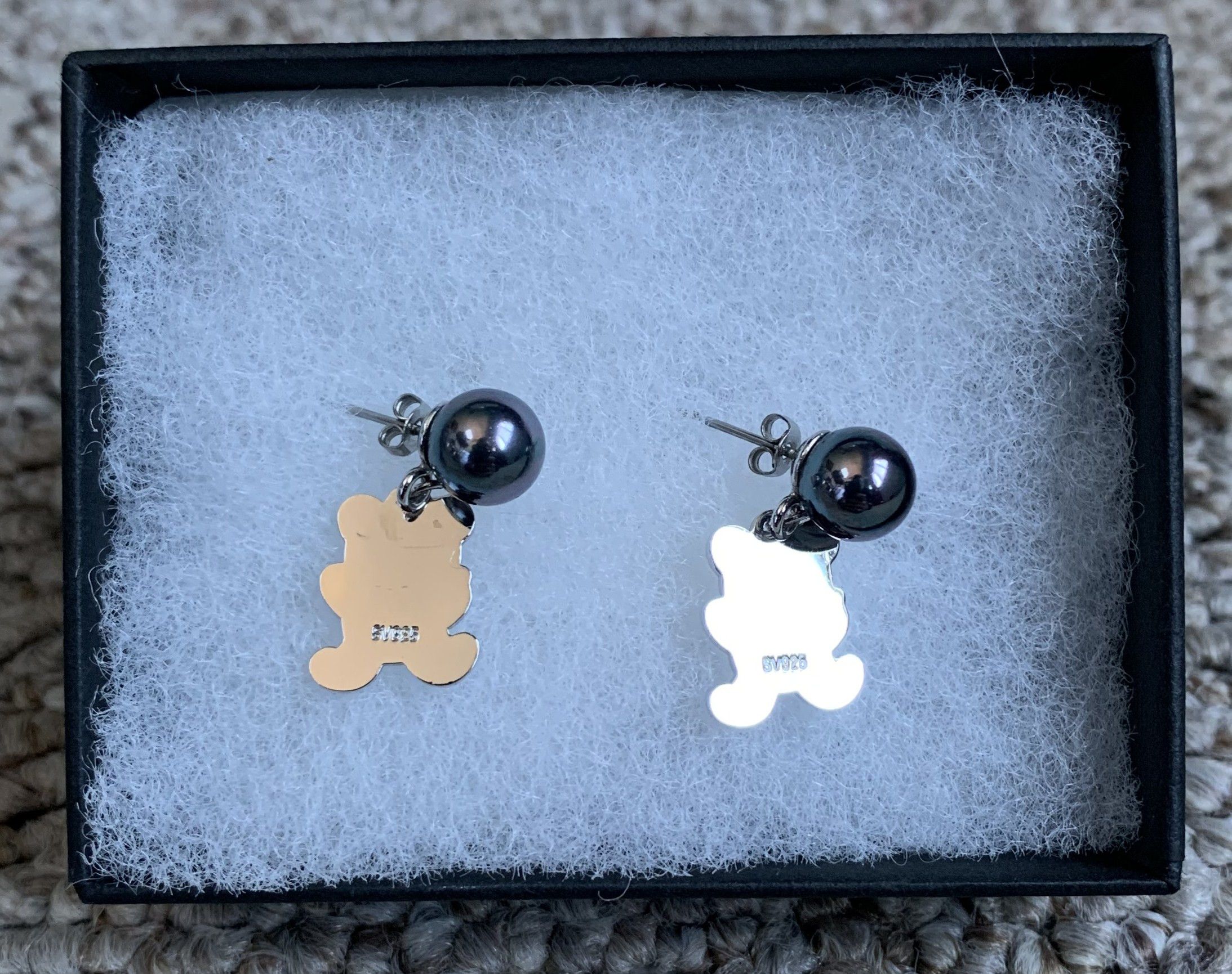 Hysteric Glamour Hysteric Glamour Sterling Silver Fuck Bear Pearl Earrings Size ONE SIZE - 2 Thumbnail