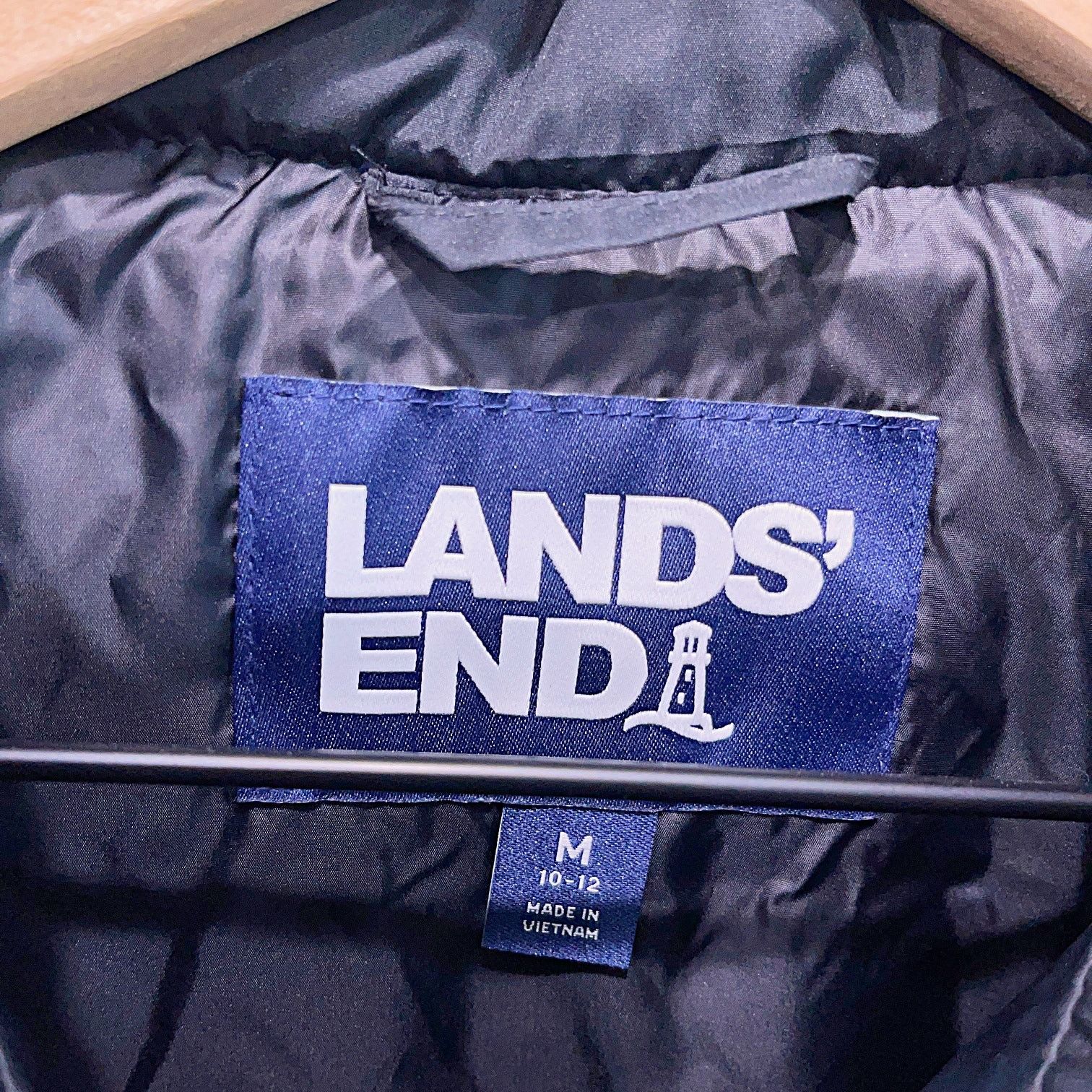 Lands' End Lands End Down Puffer Vest Jacket Black Full Zip Insulated M Size M / US 6-8 / IT 42-44 - 5 Thumbnail