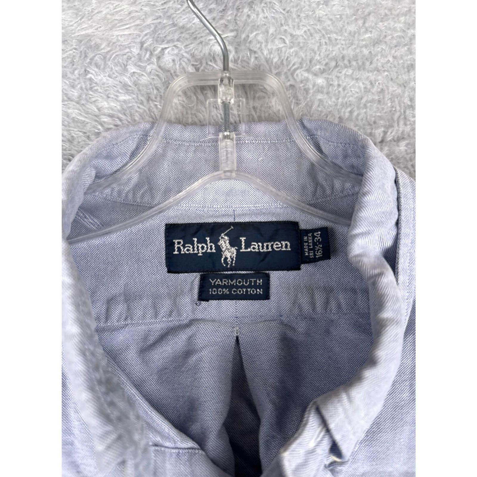 Polo Ralph Lauren VINTAGE Polo Ralph Lauren Shirt Adult 16.5 Blue Yarmouth Cotton Button-Up 34 Casual Workwear Men Mens Size US L / EU 52-54 / 3 - 7 Thumbnail