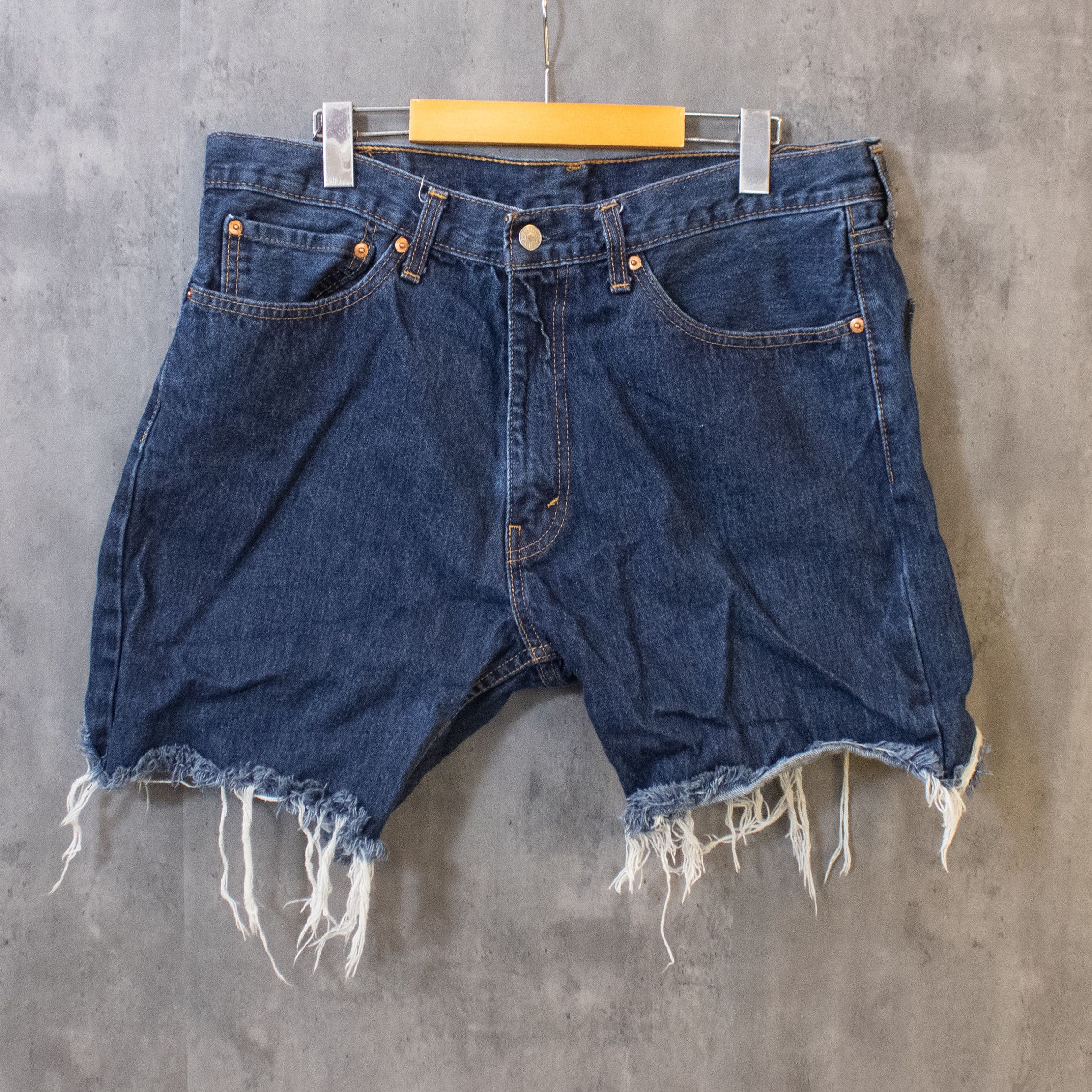 Levi's Levis Cut Off Baggy Indigo Distressed Jorts Shorts Size US 36 / EU 52 - 3 Thumbnail