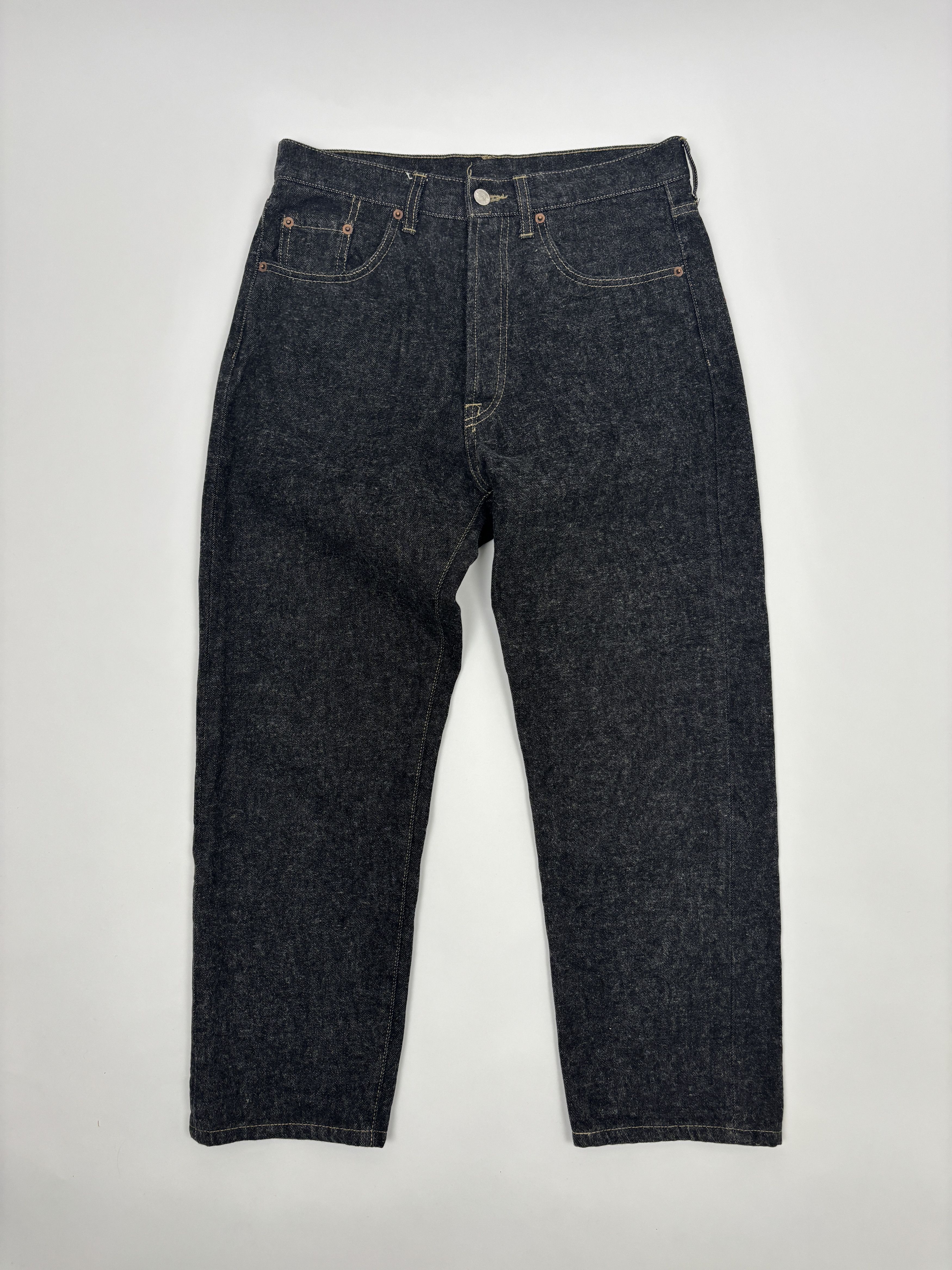 A.PRESSE A.PRESSE Black Washed Denim Jeans Size US 32 / EU 48 - 2 Thumbnail