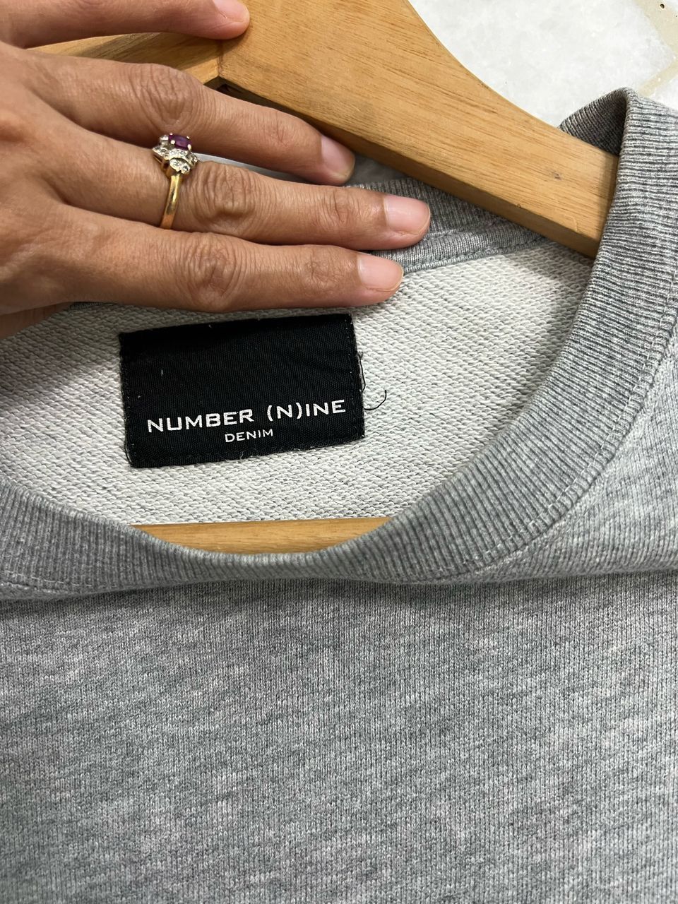 Number (N)ine × Yohji Yamamoto Number (nine) Sweatshirt Gray Colour Size US M / EU 48-50 / 2 - 9 Thumbnail
