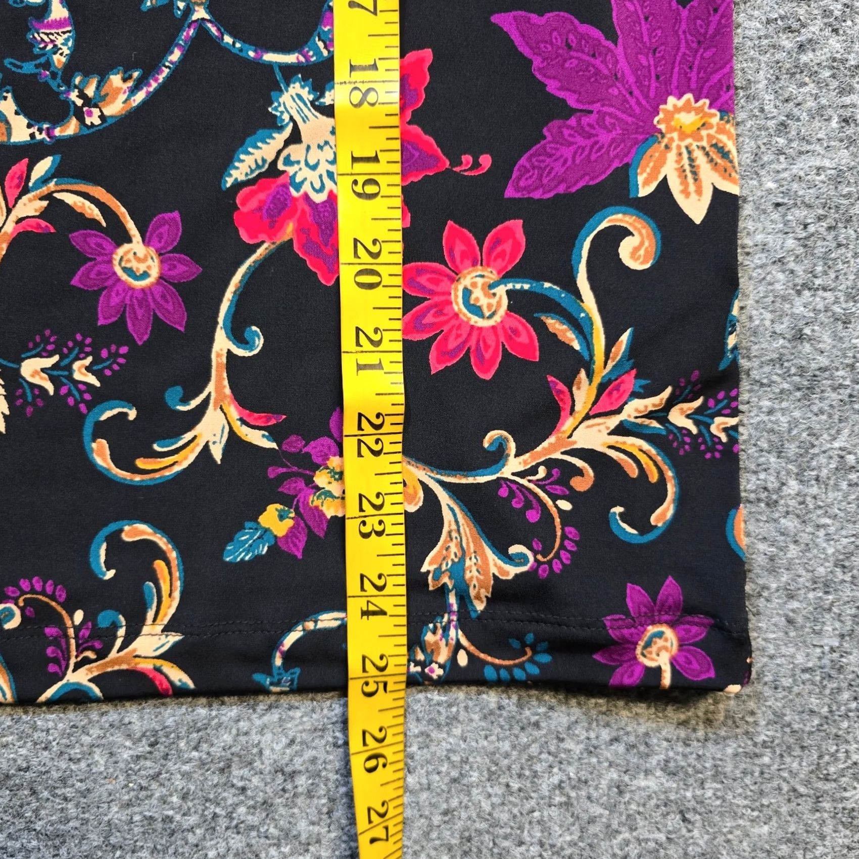 Vintage Chicos Travelers Top Womens Large Black Floral Stretch Square Neck Career Shirt Size L / US 10 / IT 46 - 6 Thumbnail