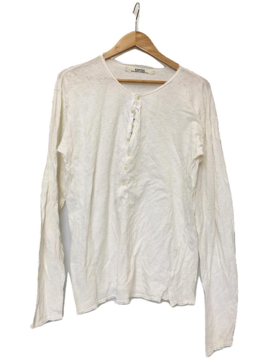 image of Kapital Hemp Longsleeve in White, Men's (Size Medium)