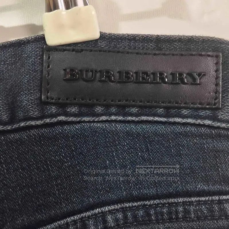 Burberry Burberry Blue Cotton Logo Casual Pants. Size US 32 / EU 48 - 4 Thumbnail