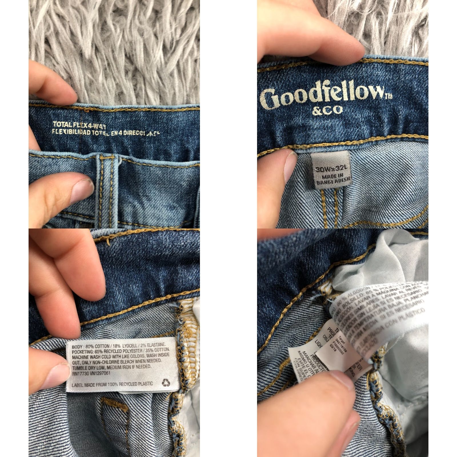 Vintage Goodfellow Jeans Men Size 30 Regular Straight 32 in Blue Medium Wash Denim Size US 30 / EU 46 - 9 Thumbnail