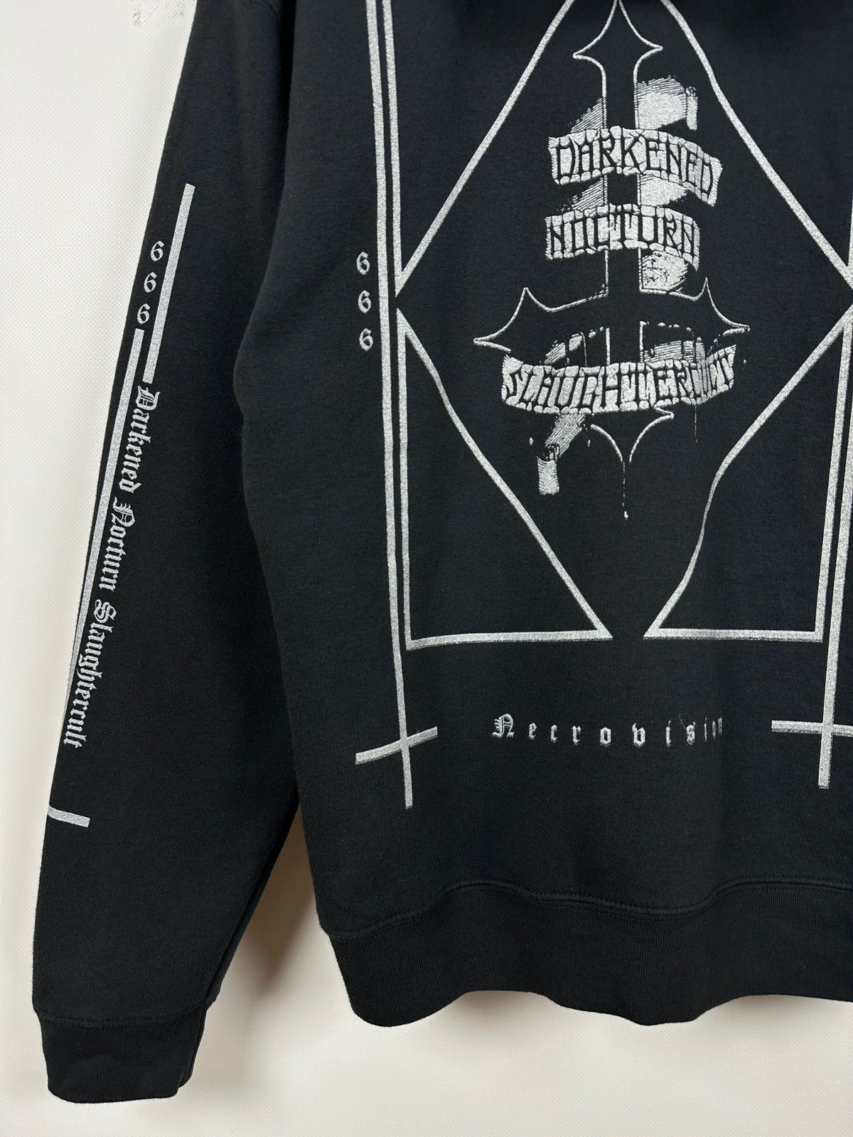 Band Tees Vintage Darkened Nocturn Slaughtercult Metal Band Hoodie Size US L / EU 52-54 / 3 - 8 Thumbnail