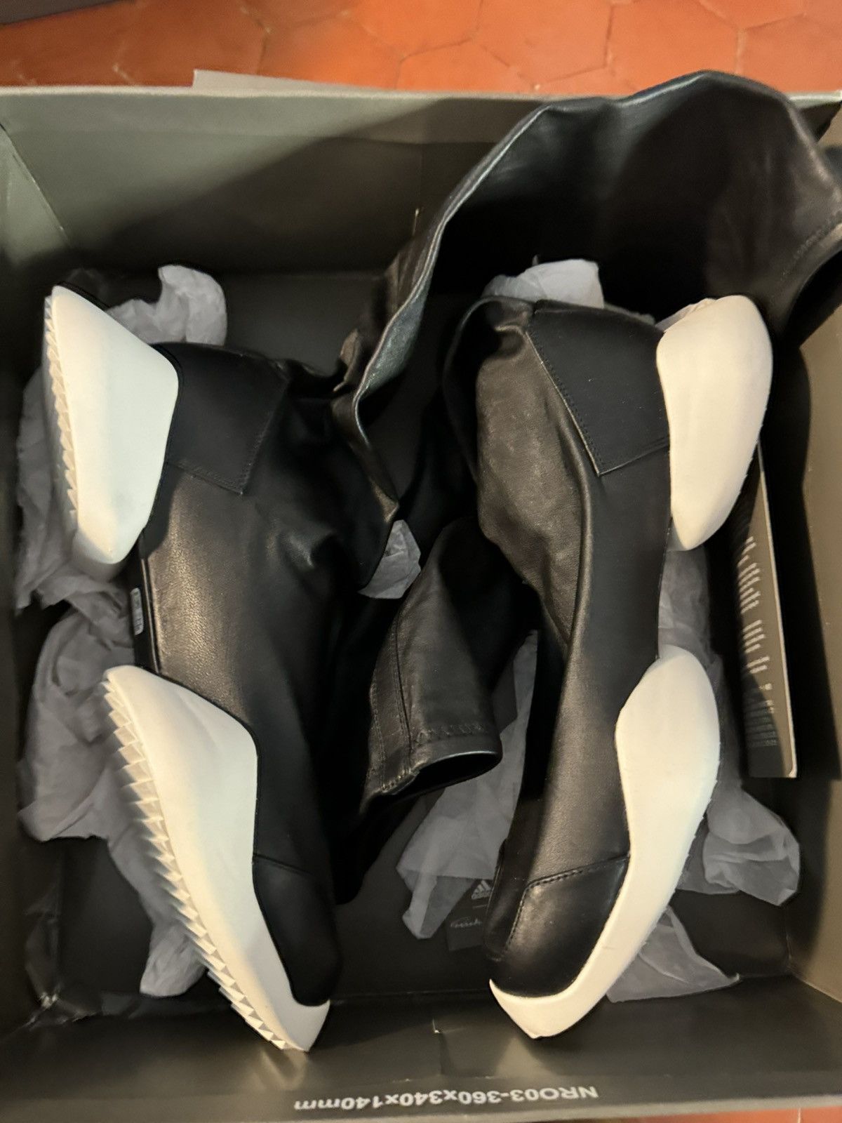 Adidas × Rick Owens Rick Owens adidas socks boots Size US 9.5 / EU 42-43 - 2 Thumbnail