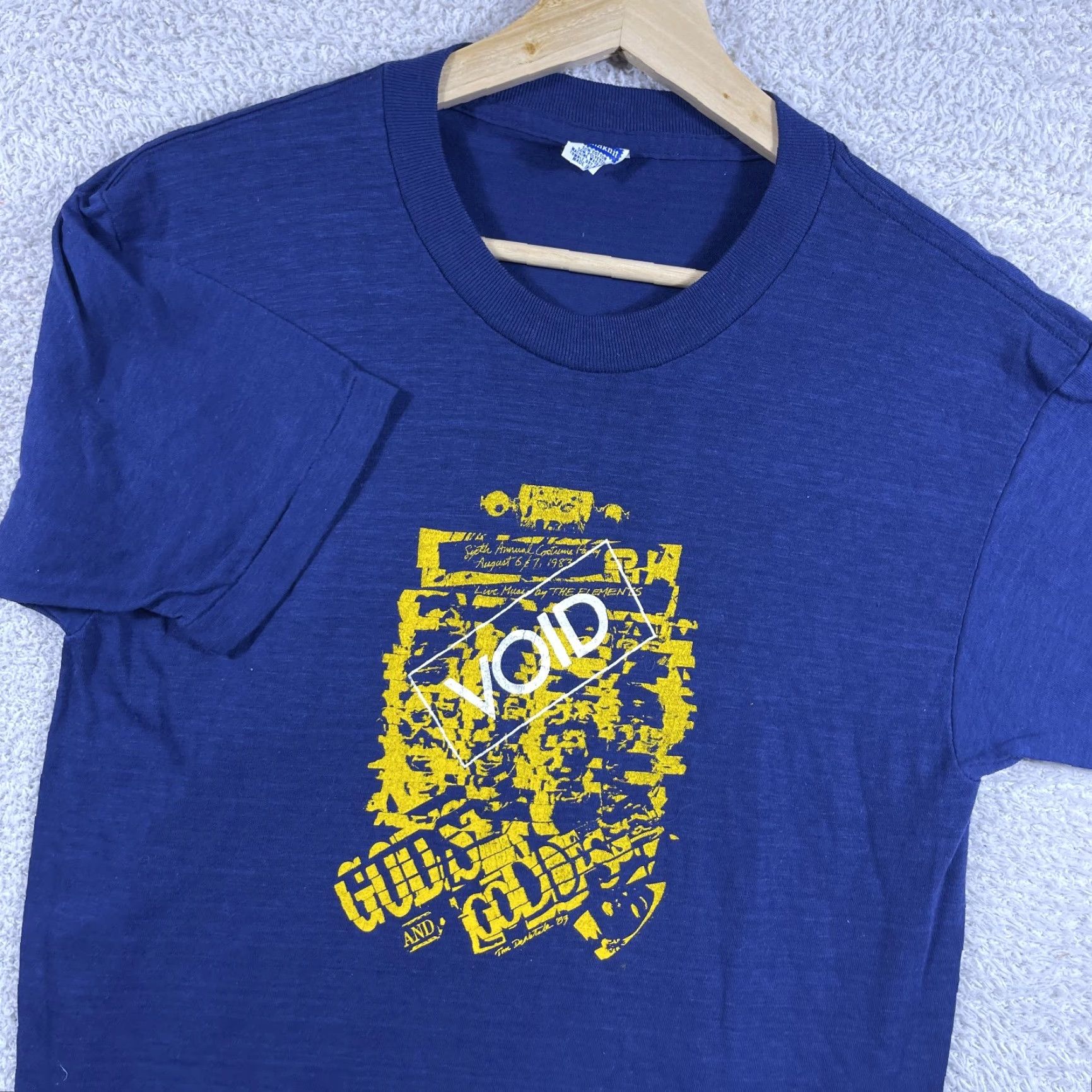 Vintage VINTAGE Healthknit T-Shirt Punk 80s Void Band Adult Large Blue USA Shirt Men Regular Size L Short Sleeve Crew Neck Graphic Print Size US L / EU 52-54 / 3 - 2 Thumbnail