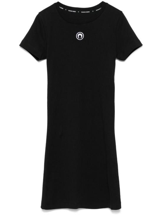 ワンピース MARINE SERRE Women Mid Skirts WDR346A CJER0011 BK99 Black Marine Serre MARINE SERRE Women Mid Skirts WDR346A