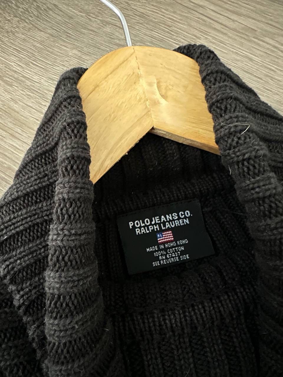 Polo Ralph Lauren × Vintage Vintage Polo Ralph Lauren Ribbed Knit Black Sweater Size US M / EU 48-50 / 2 - 9 Thumbnail