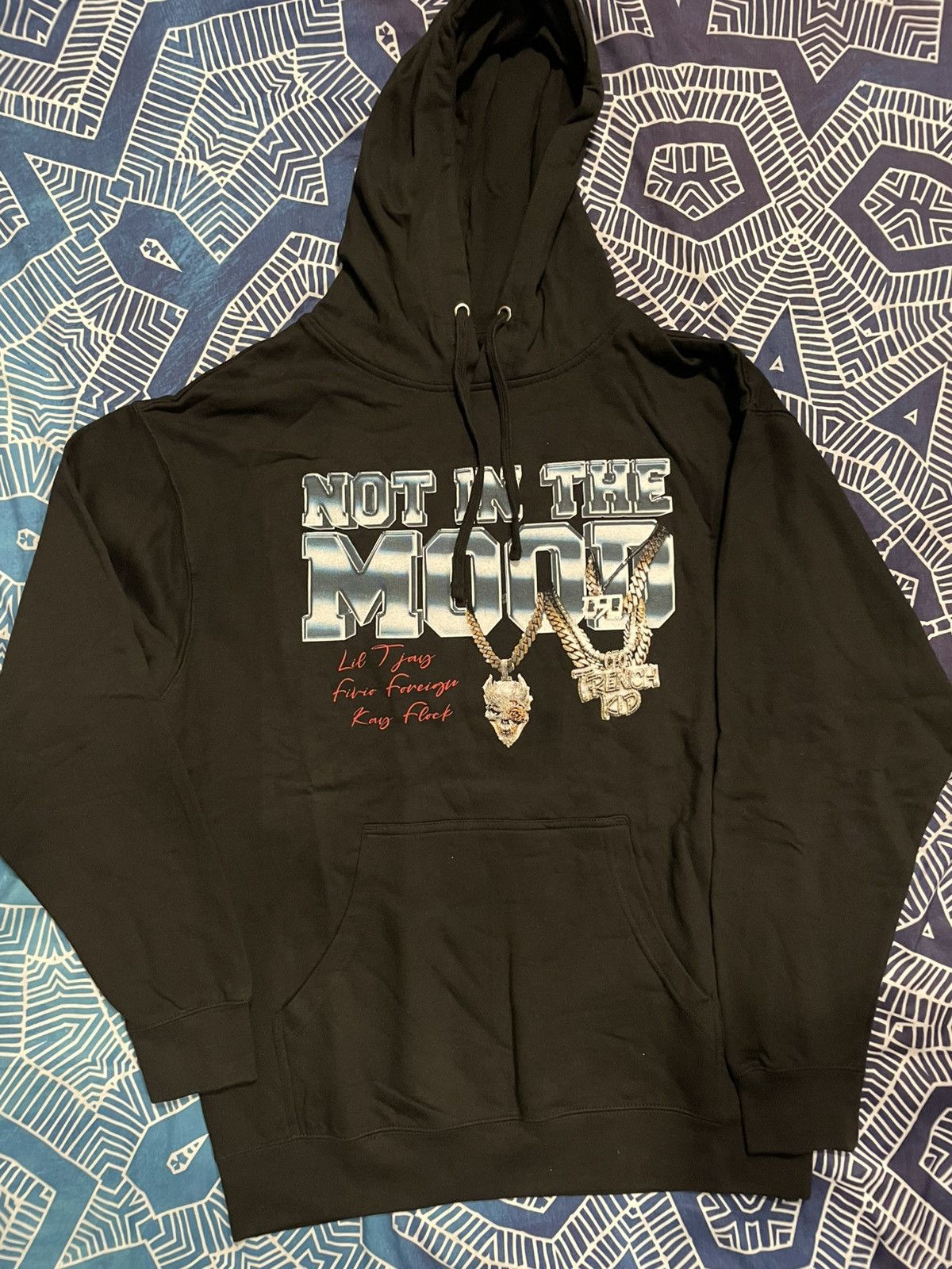Rap Tees Lil Tjay Not In The Mood Hoodie Size US L / EU 52-54 / 3 - 1 Thumbnail