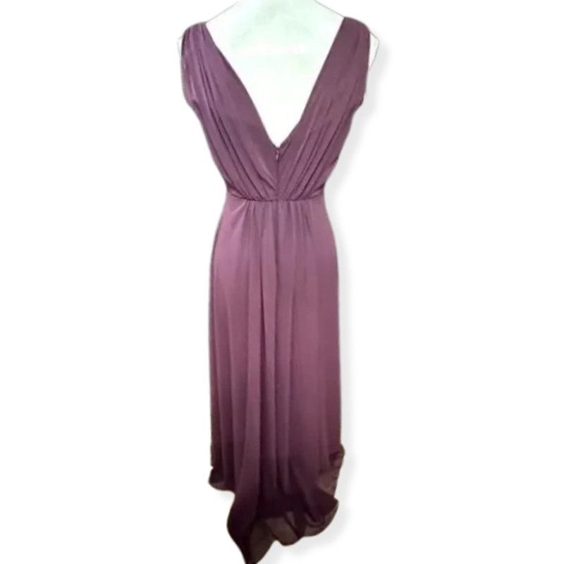 Other Eliza J Embellished Chiffon Dress High Low Plum Purple 2 Size XS / US 0-2 / IT 36-38 - 5 Thumbnail